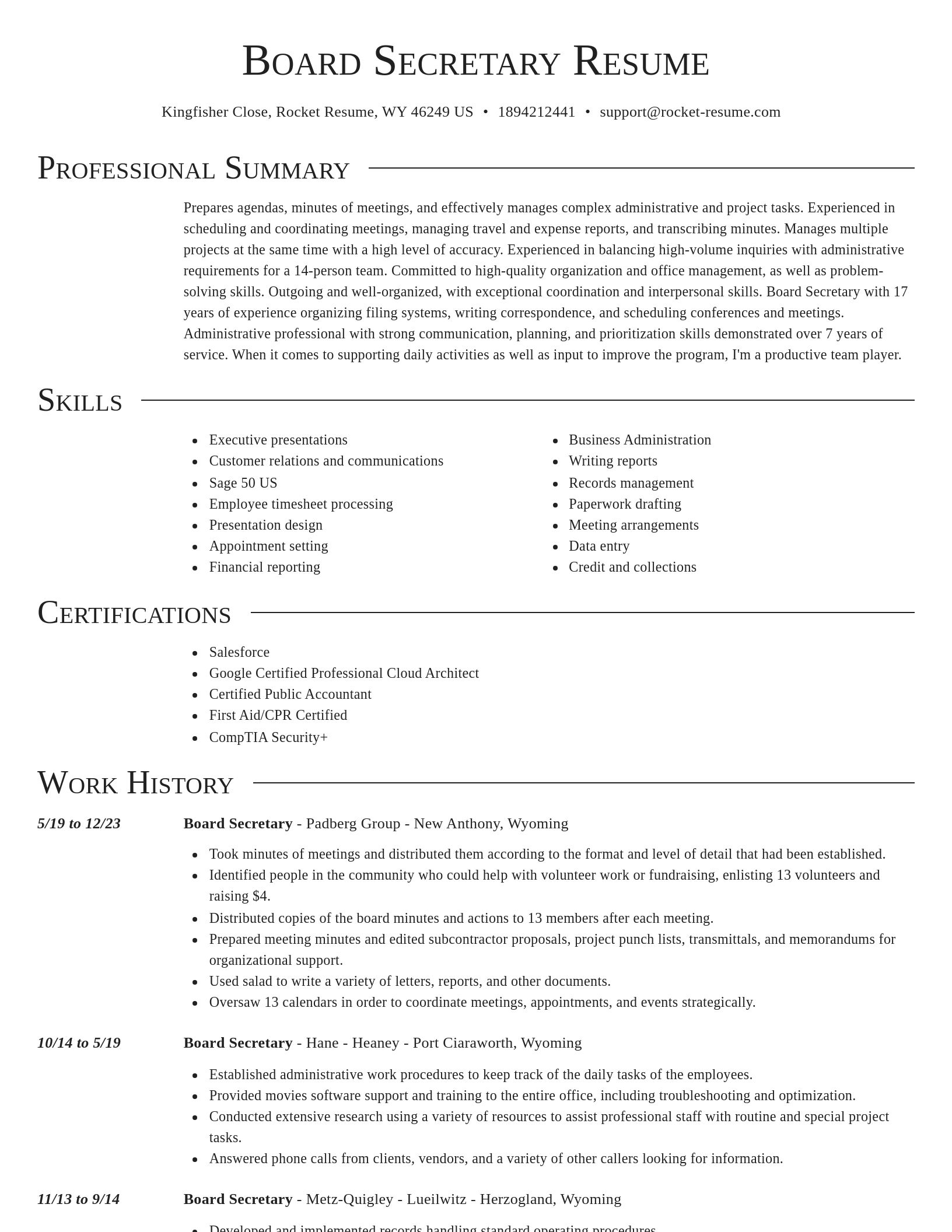 Director resume template