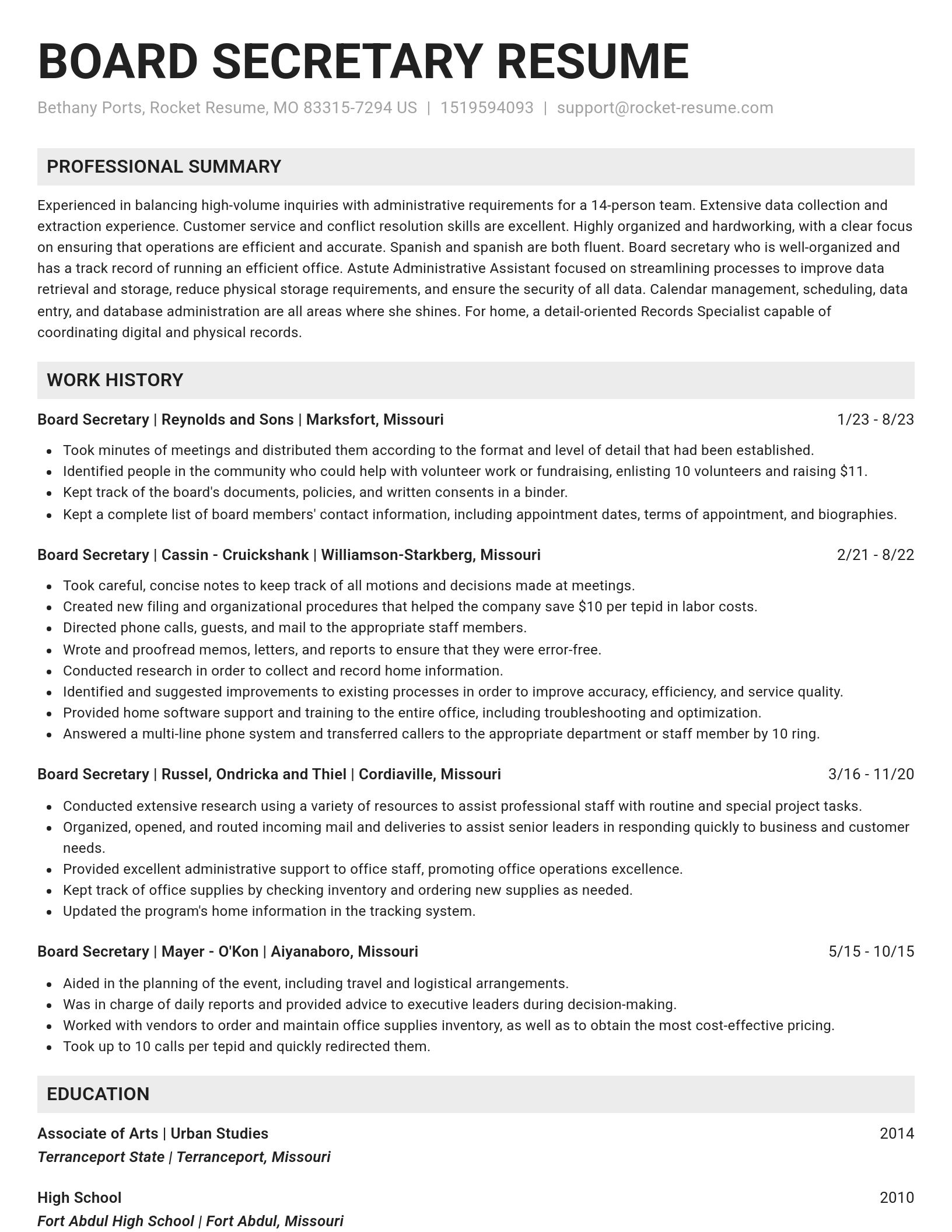 Genius resume template