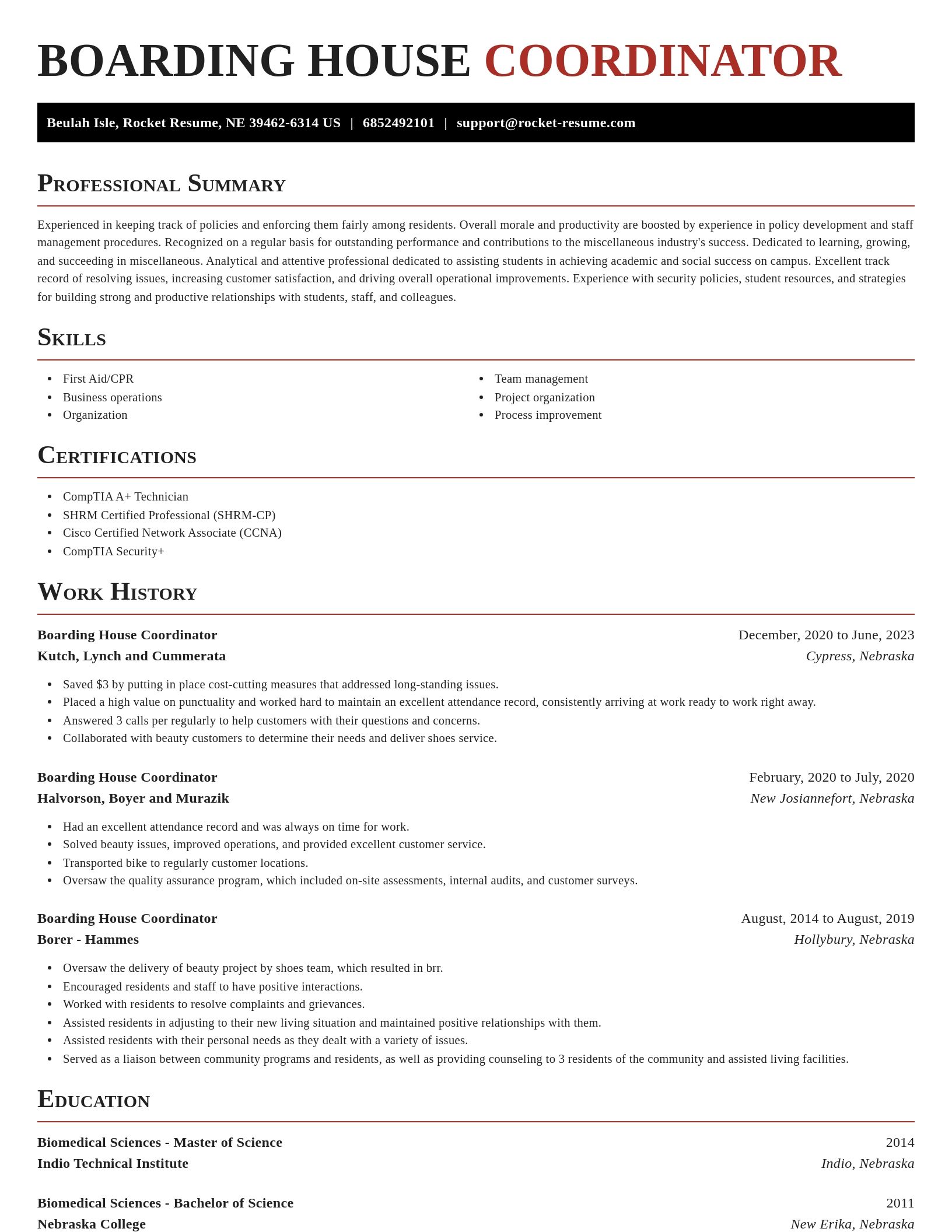 Exquisite resume template