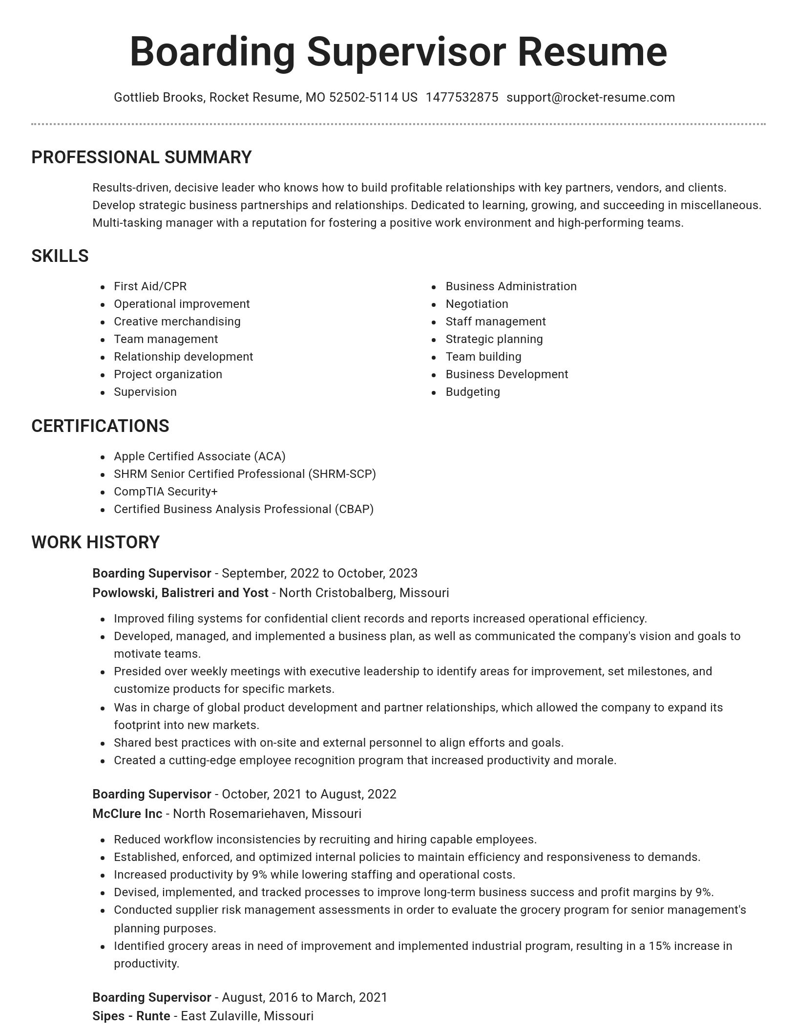 Brilliant resume template