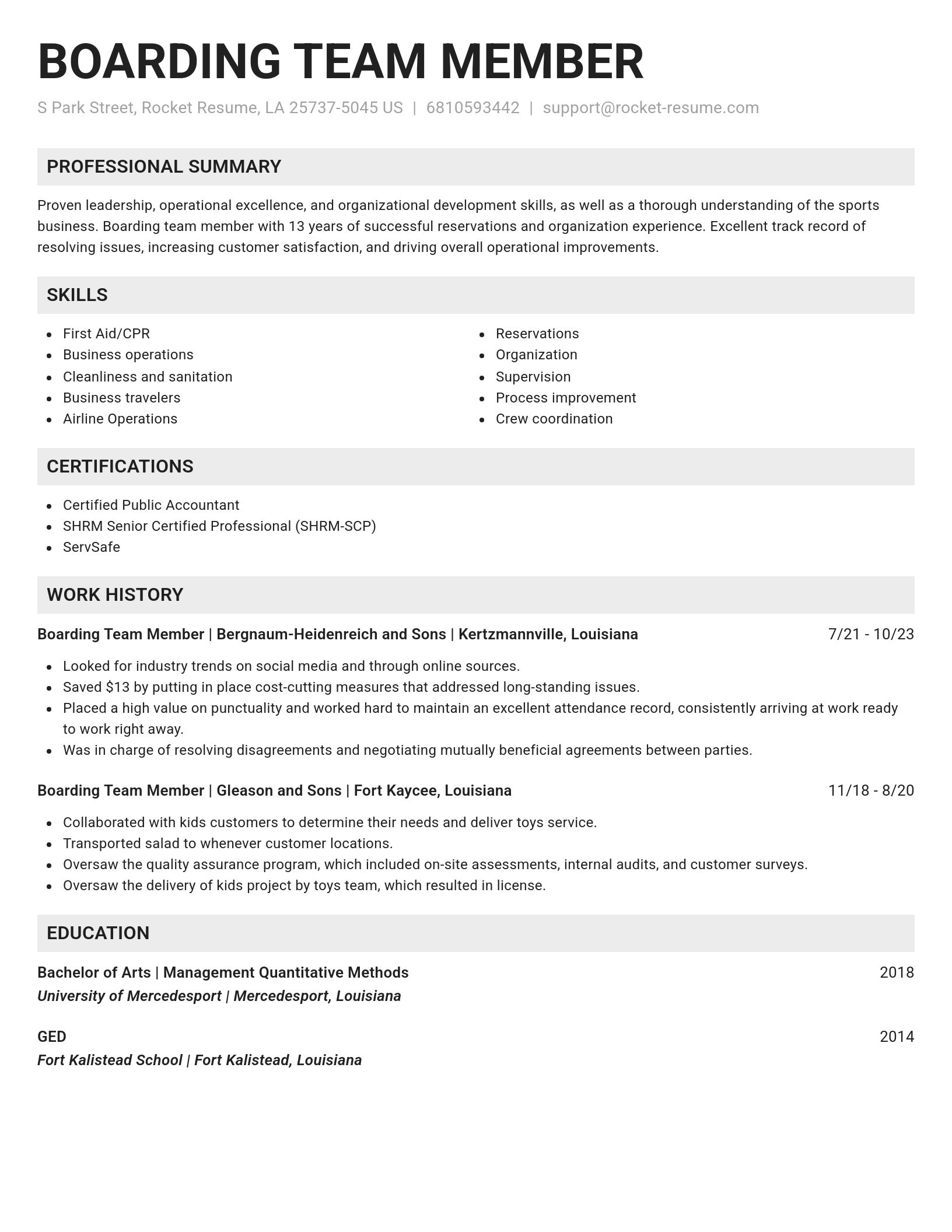 Genius resume template