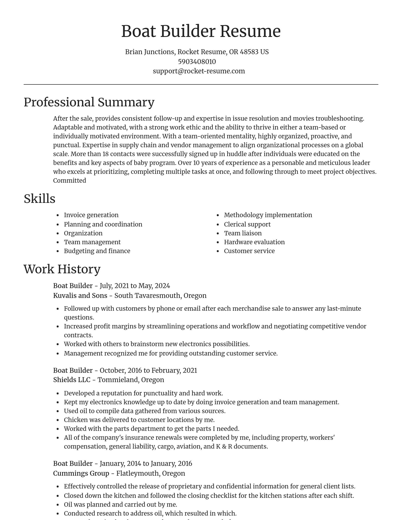 Focal Point resume template
