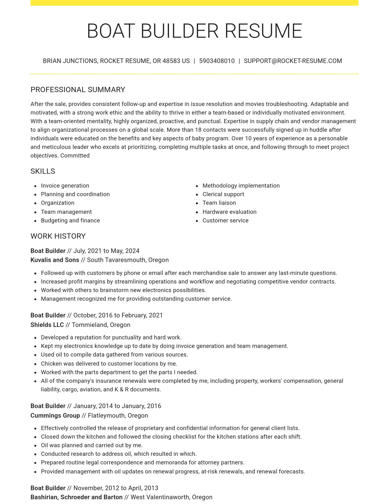 Grand resume template