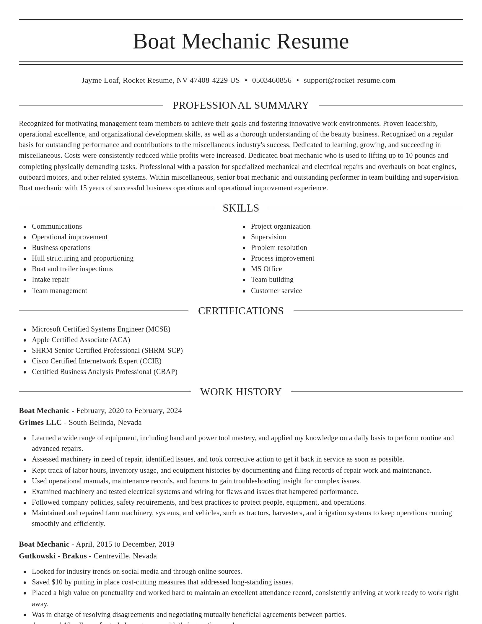 Elegant resume template