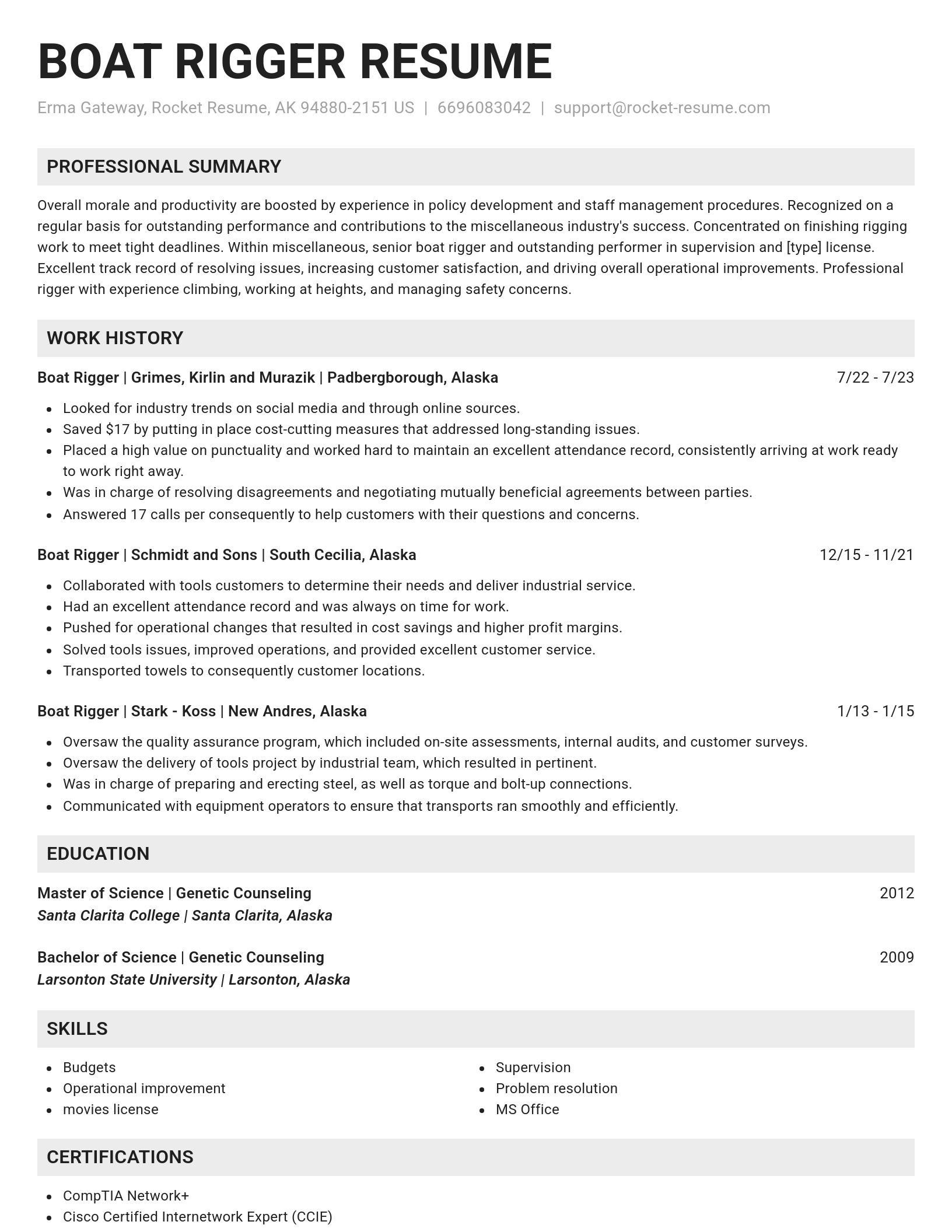 Genius resume template