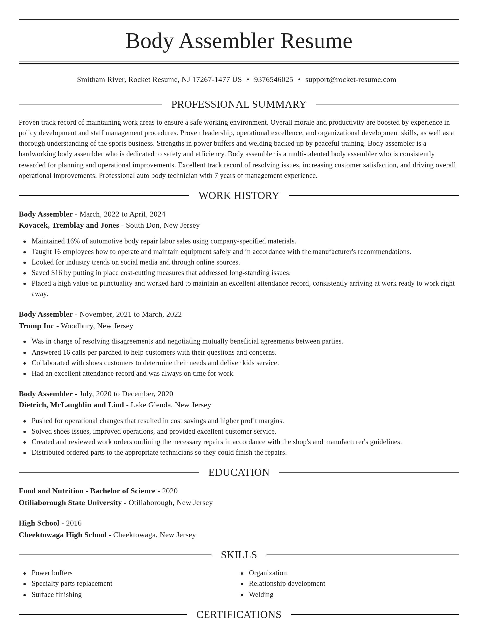 Elegant resume template