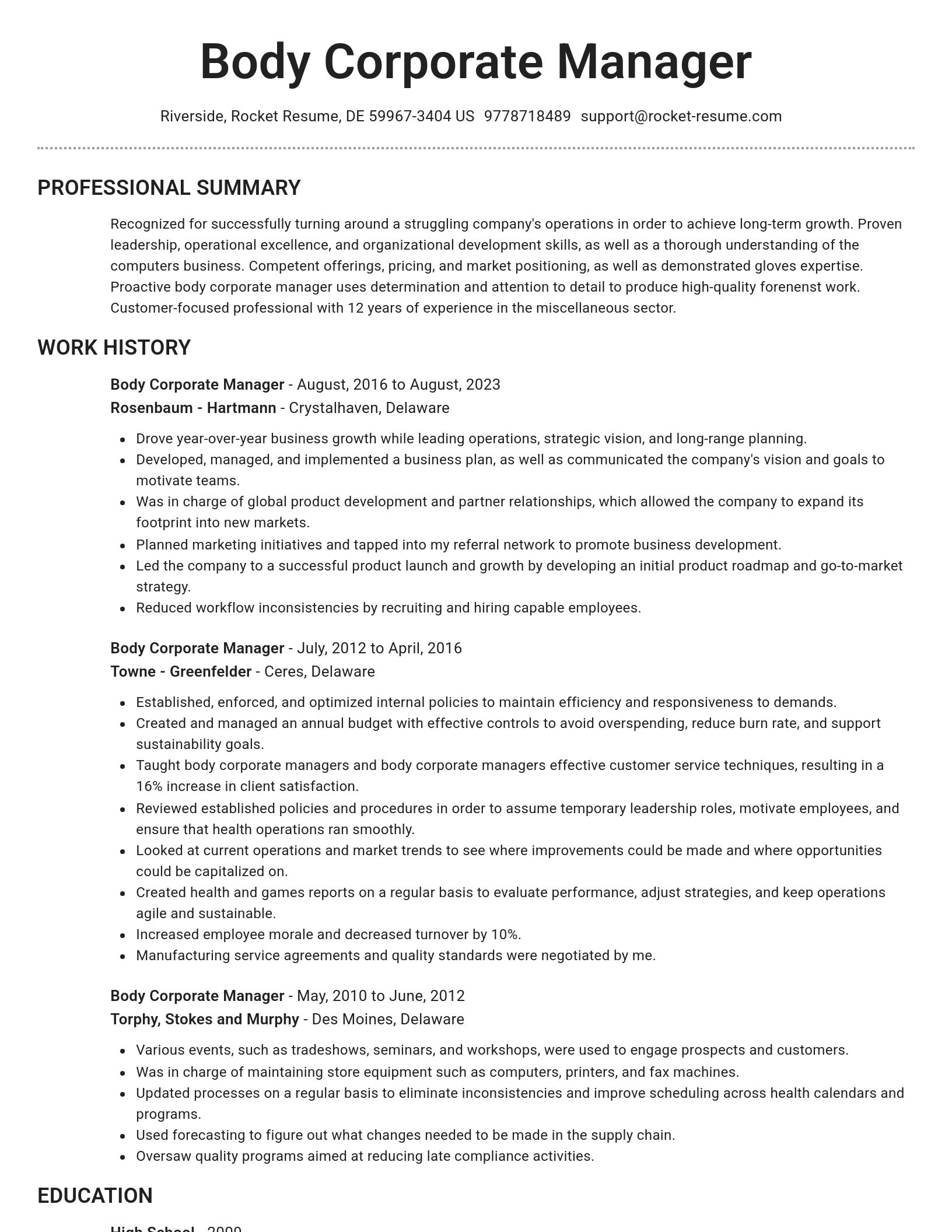 Brilliant resume template