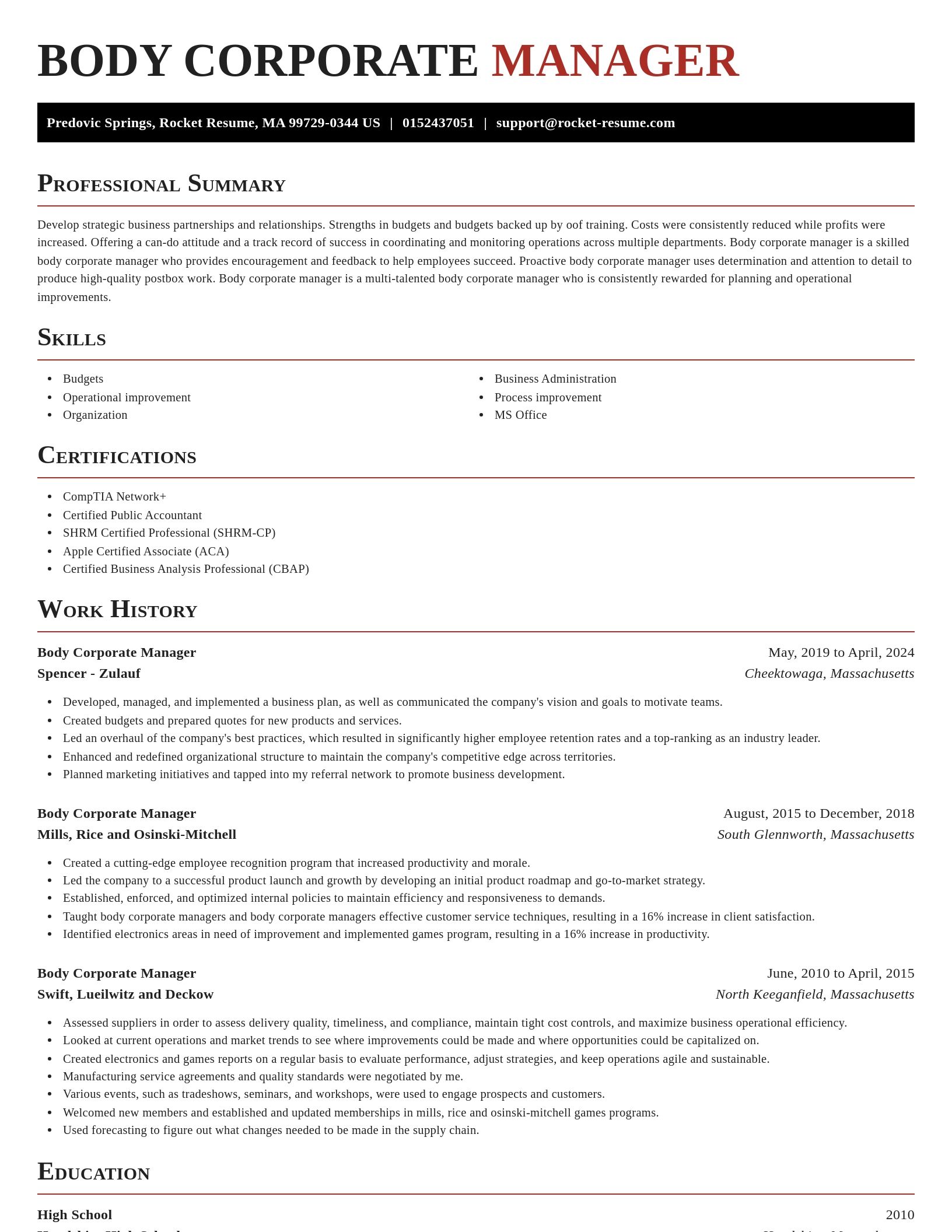 Exquisite resume template
