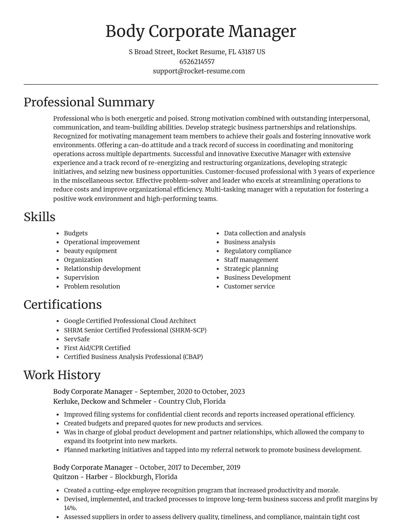 Focal Point resume template