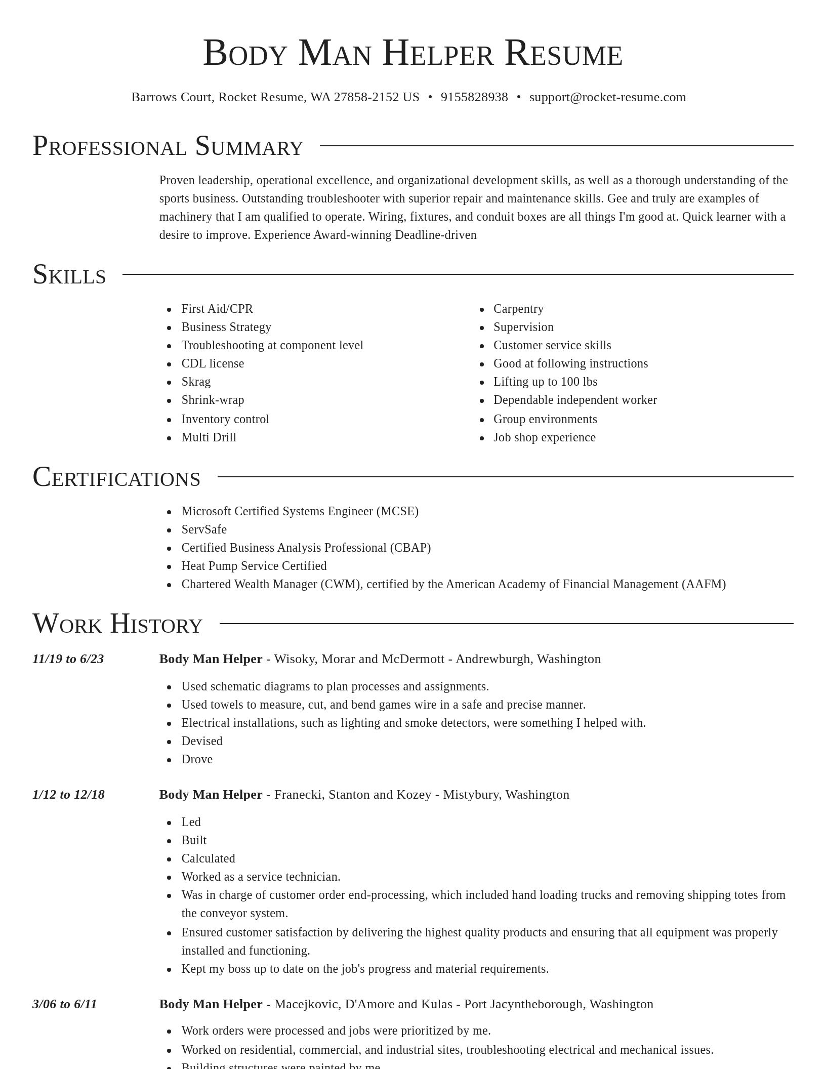 Director resume template