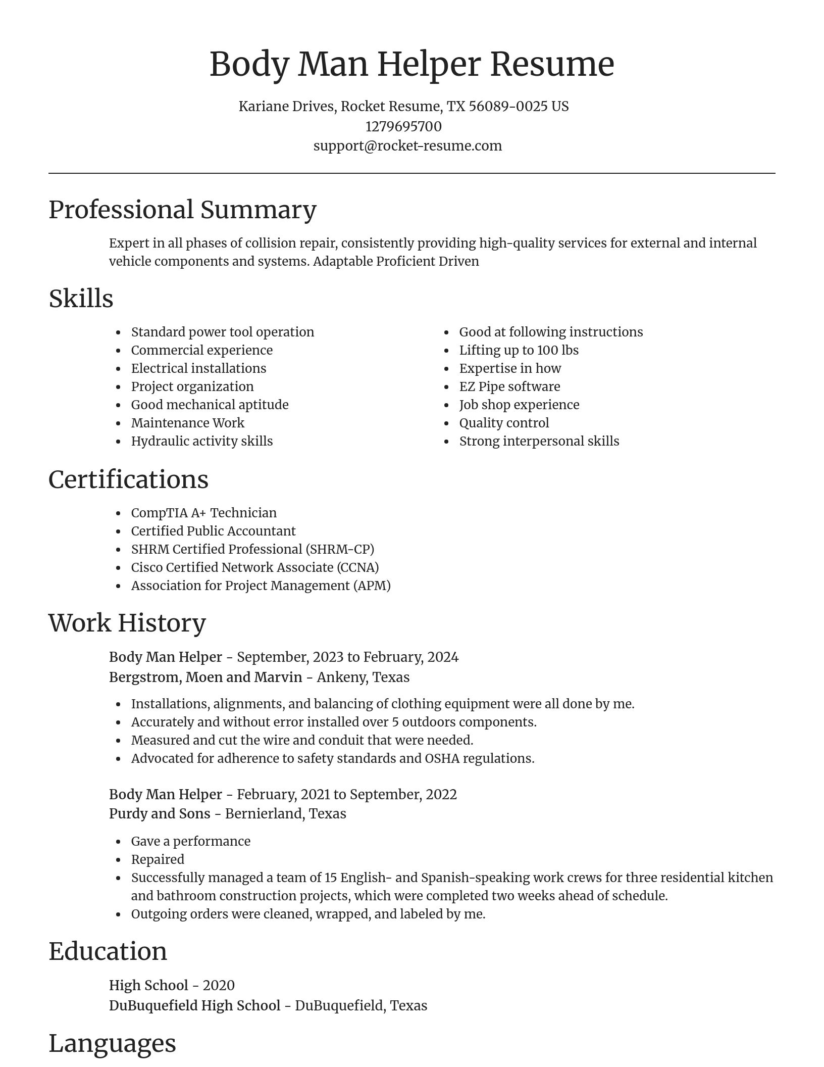Focal Point resume template