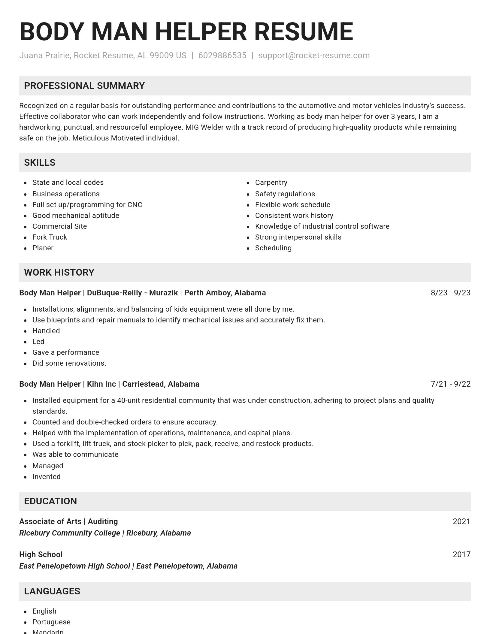 Genius resume template