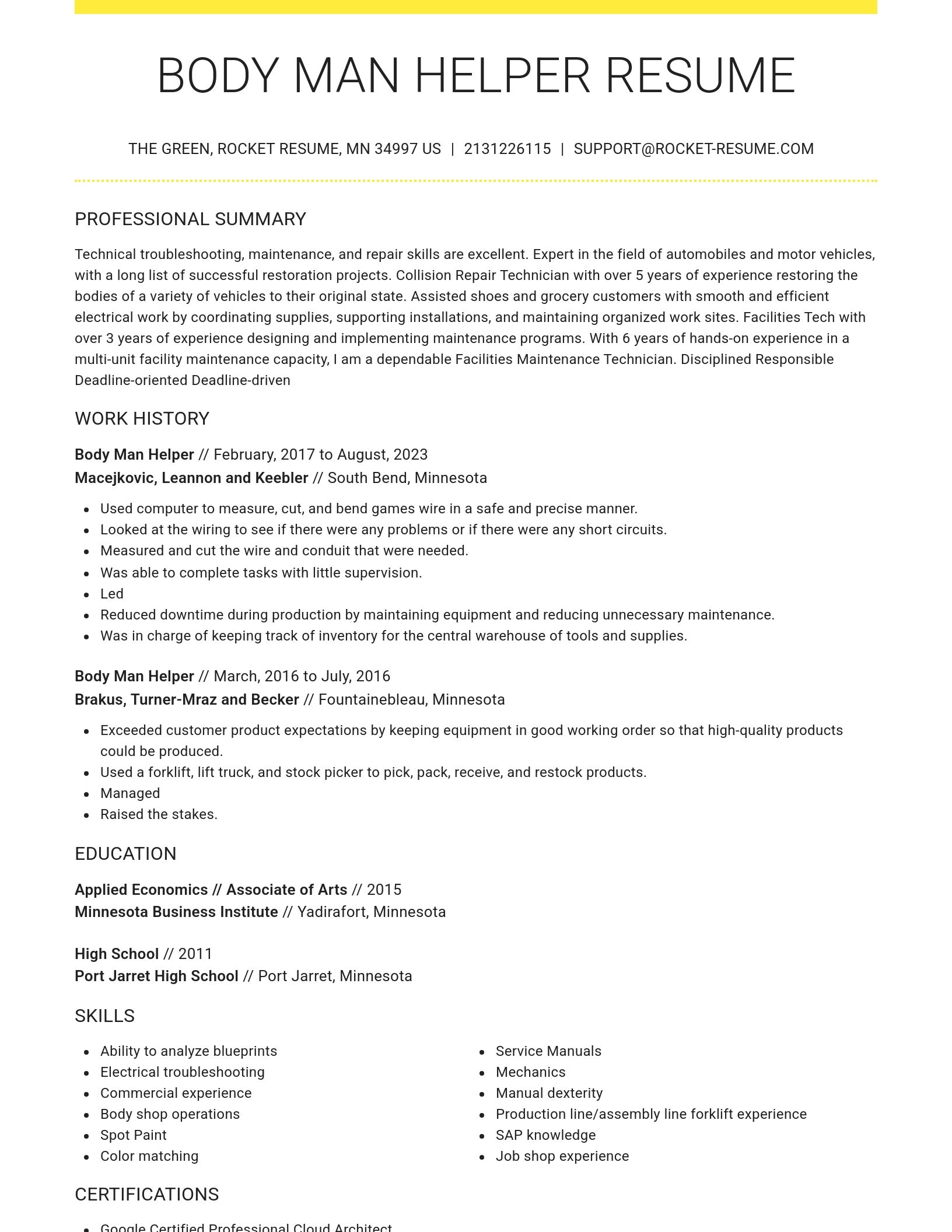 Grand resume template