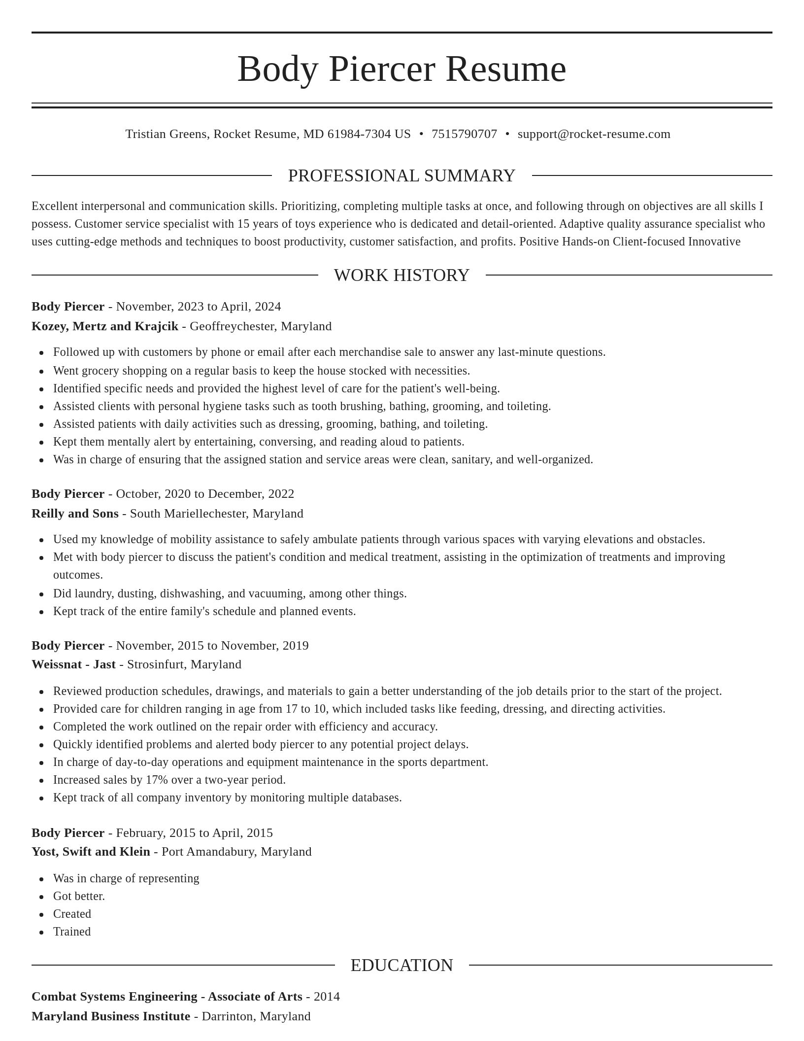 Elegant resume template