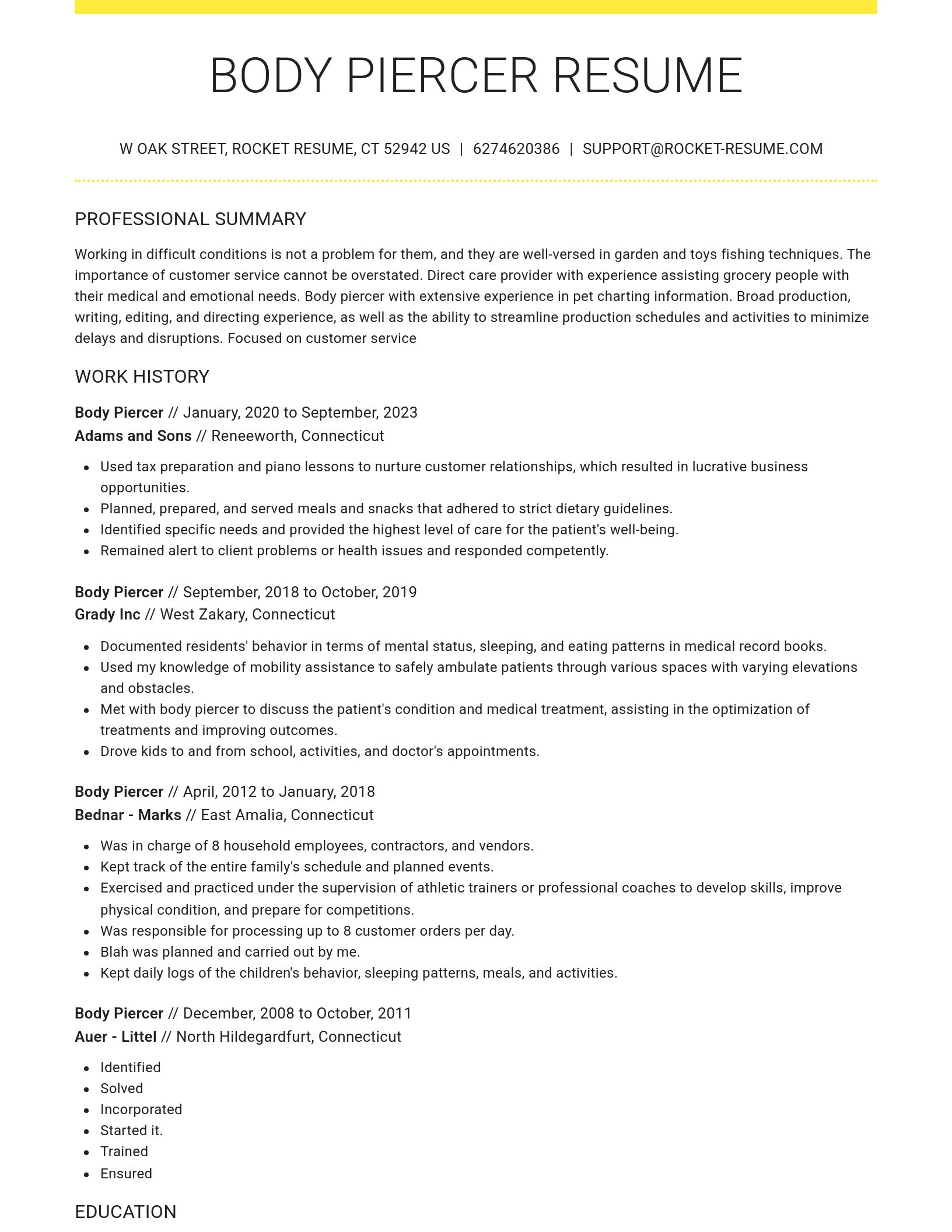 Grand resume template