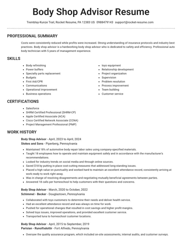 Brilliant resume template