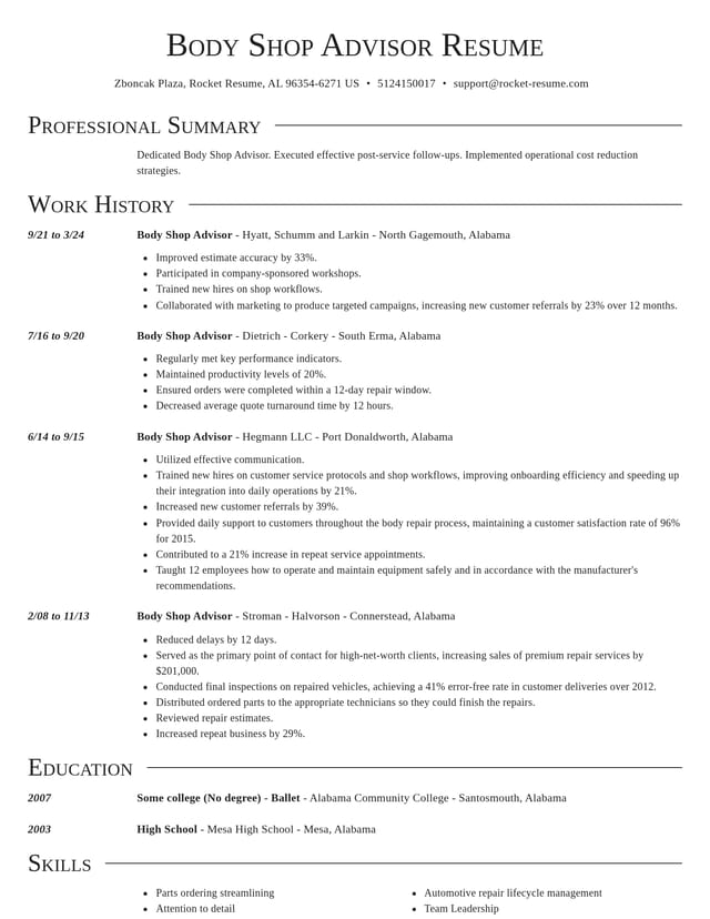 Director resume template