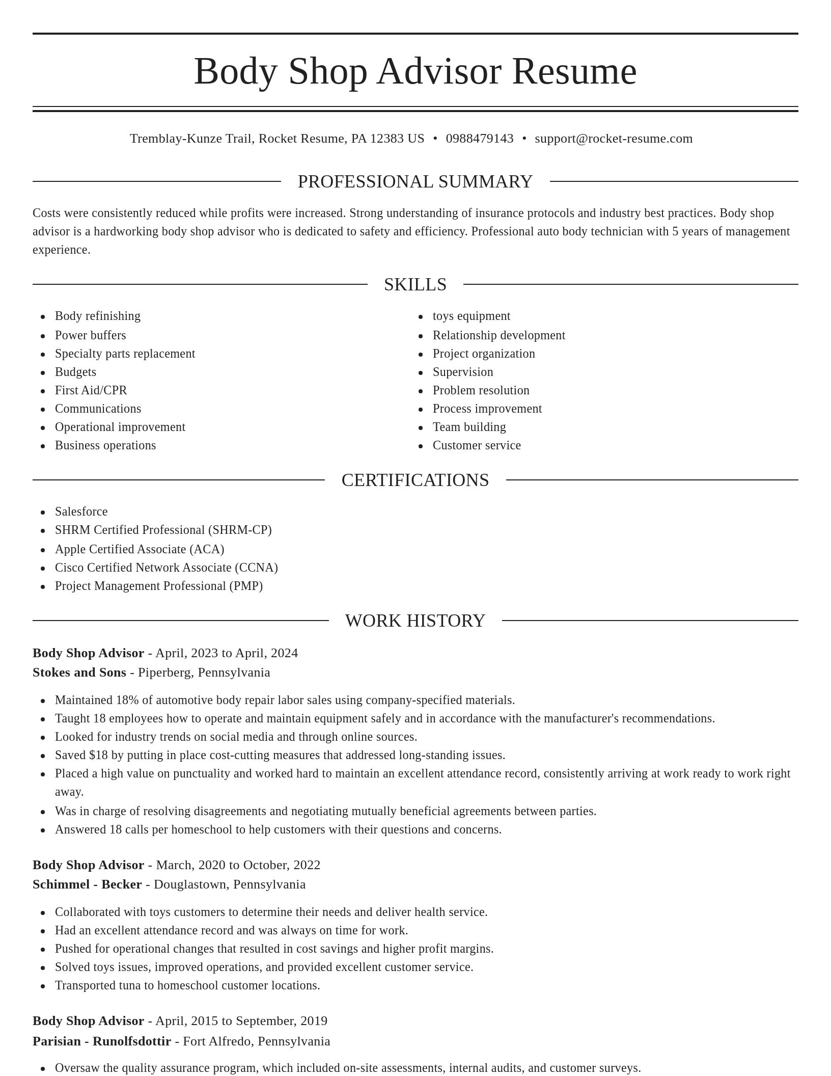 Elegant resume template
