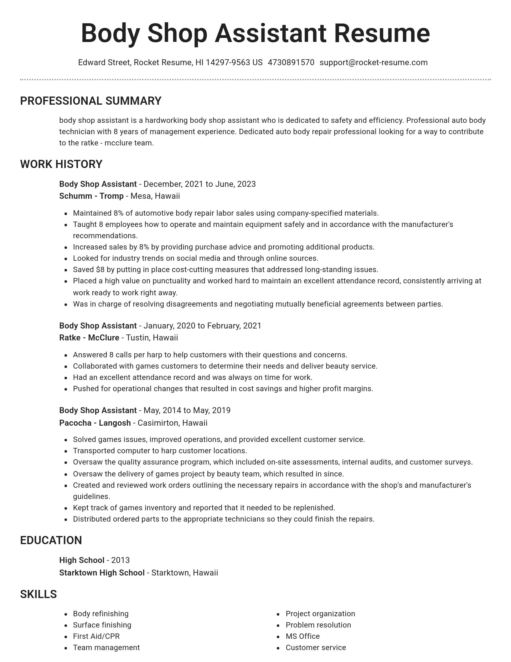 Brilliant resume template