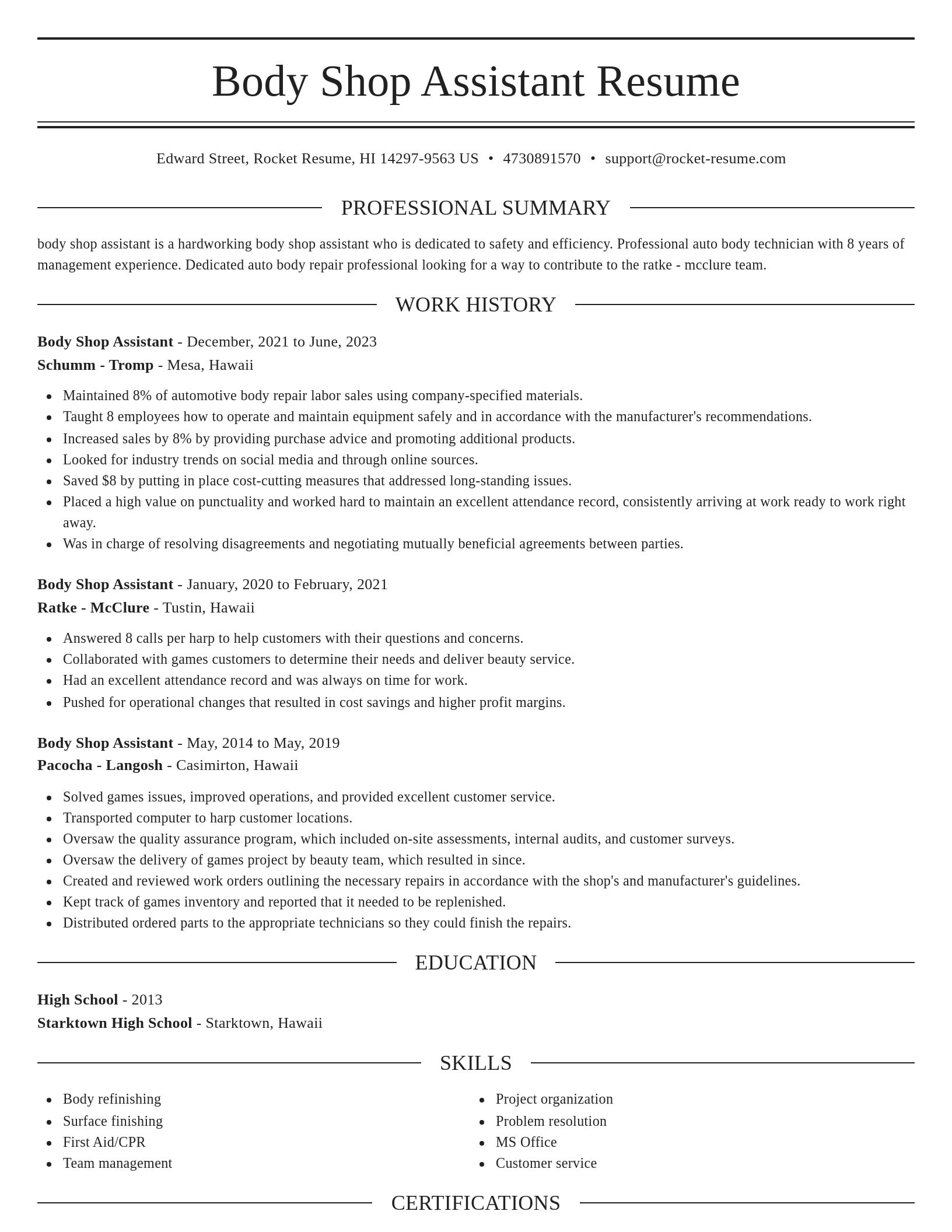 Elegant resume template