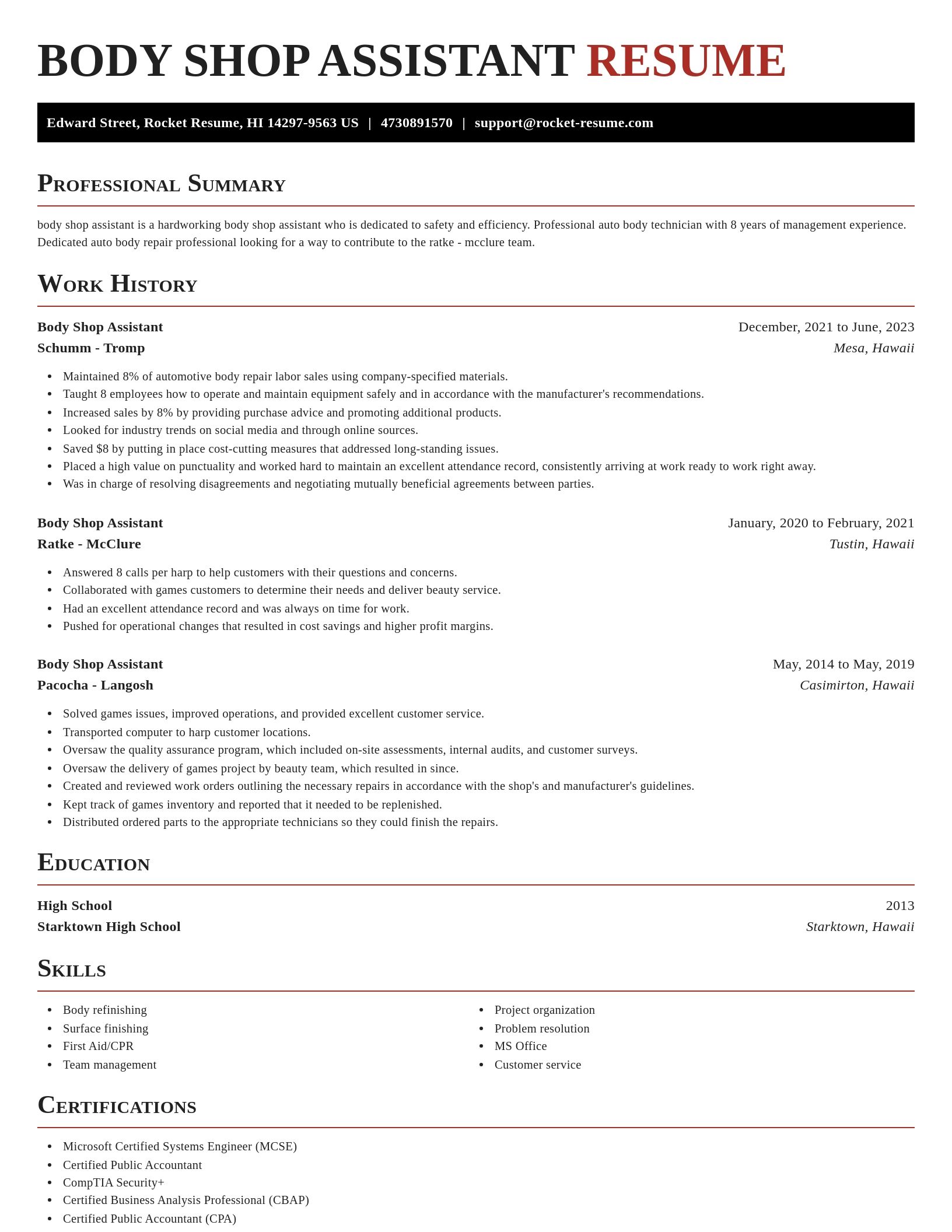 Exquisite resume template