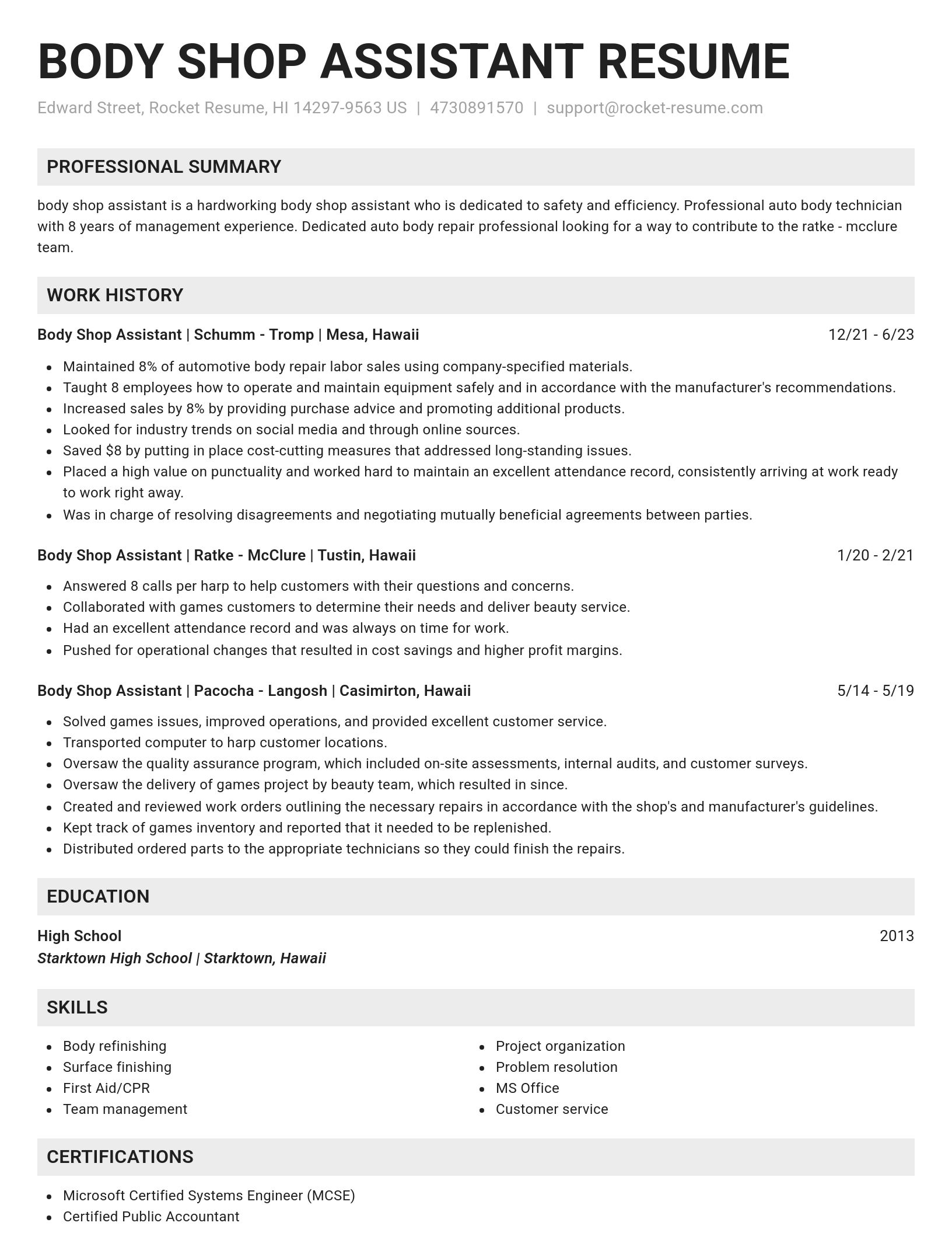 Genius resume template