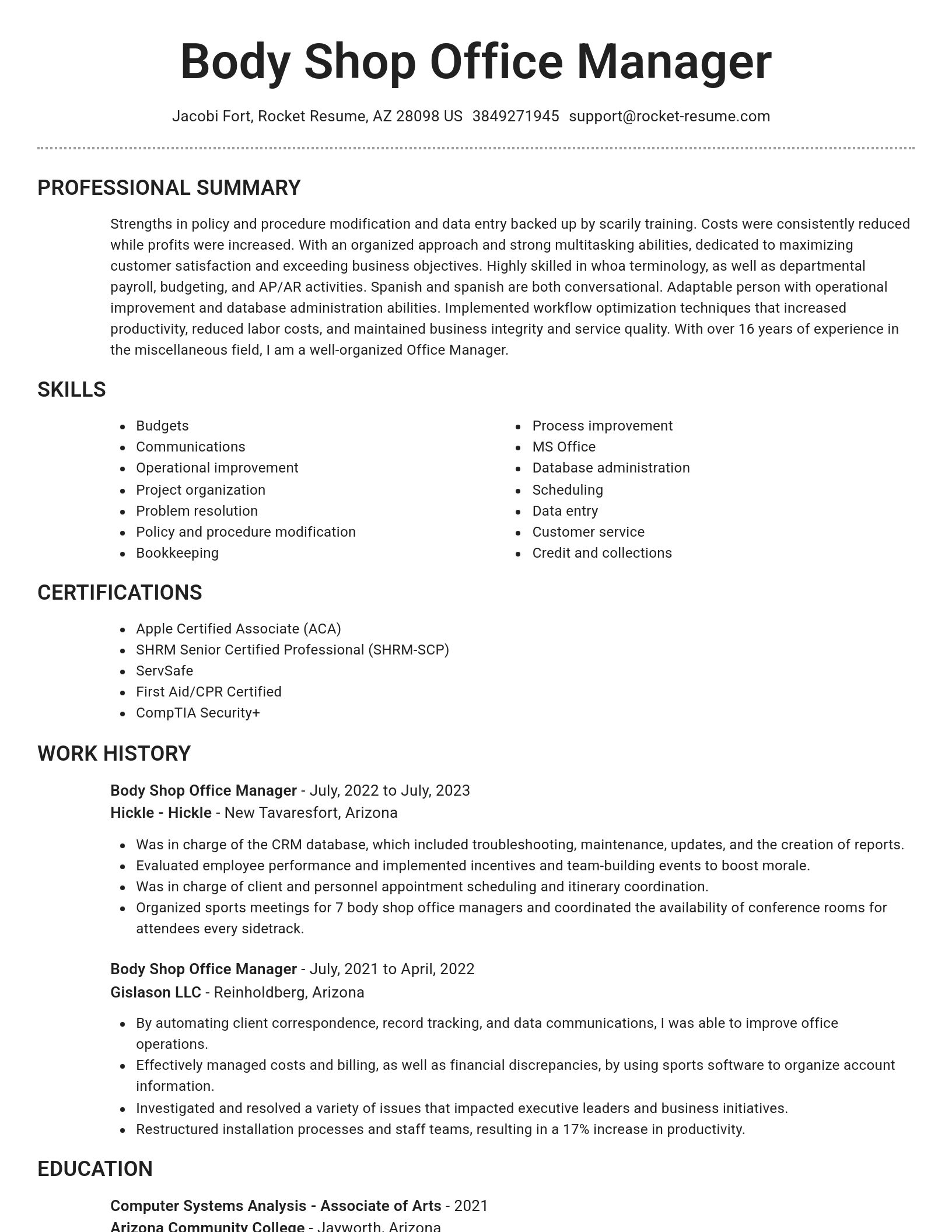 Brilliant resume template