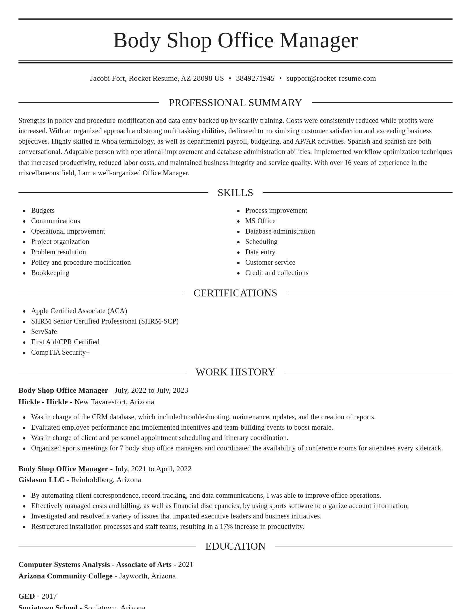 Elegant resume template