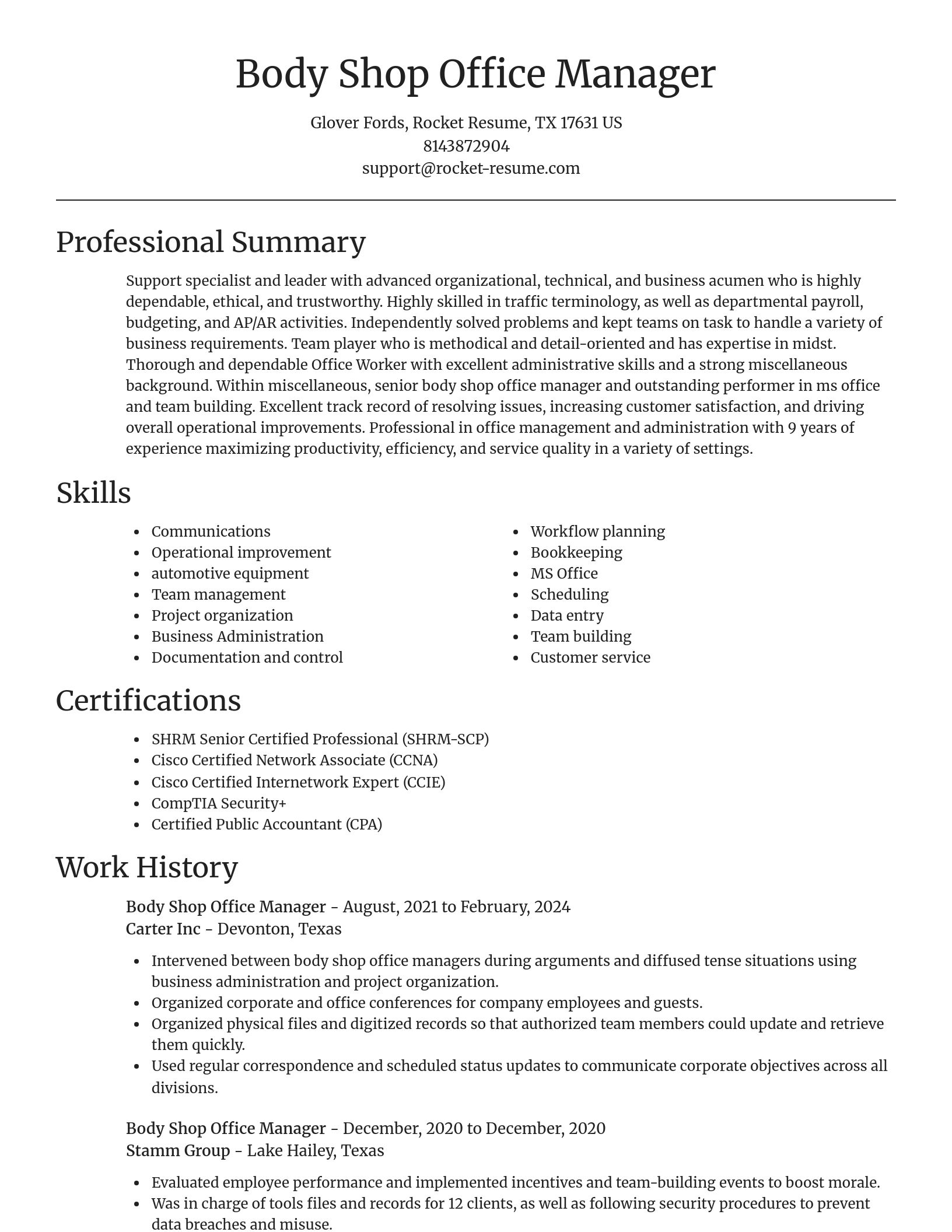 Focal Point resume template