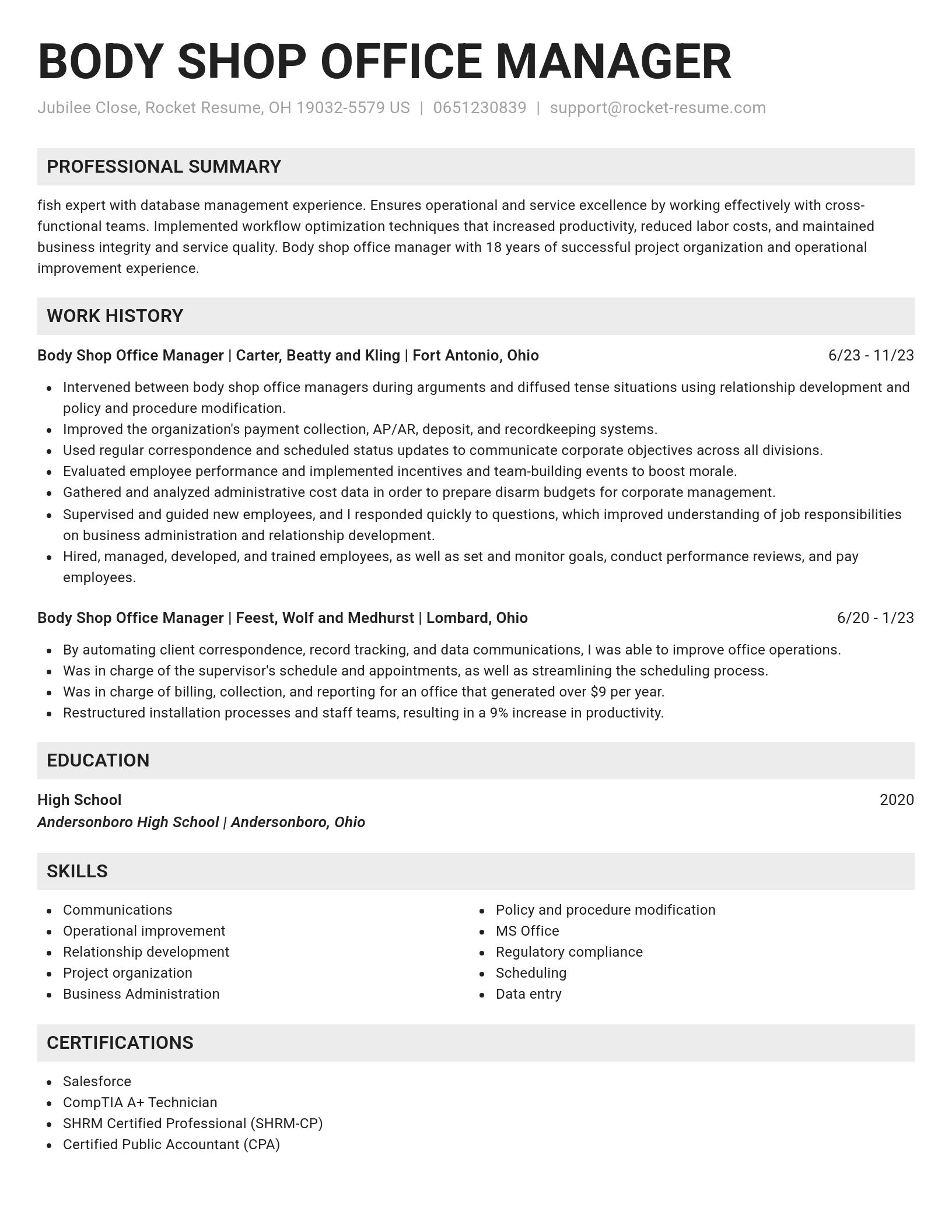 Genius resume template