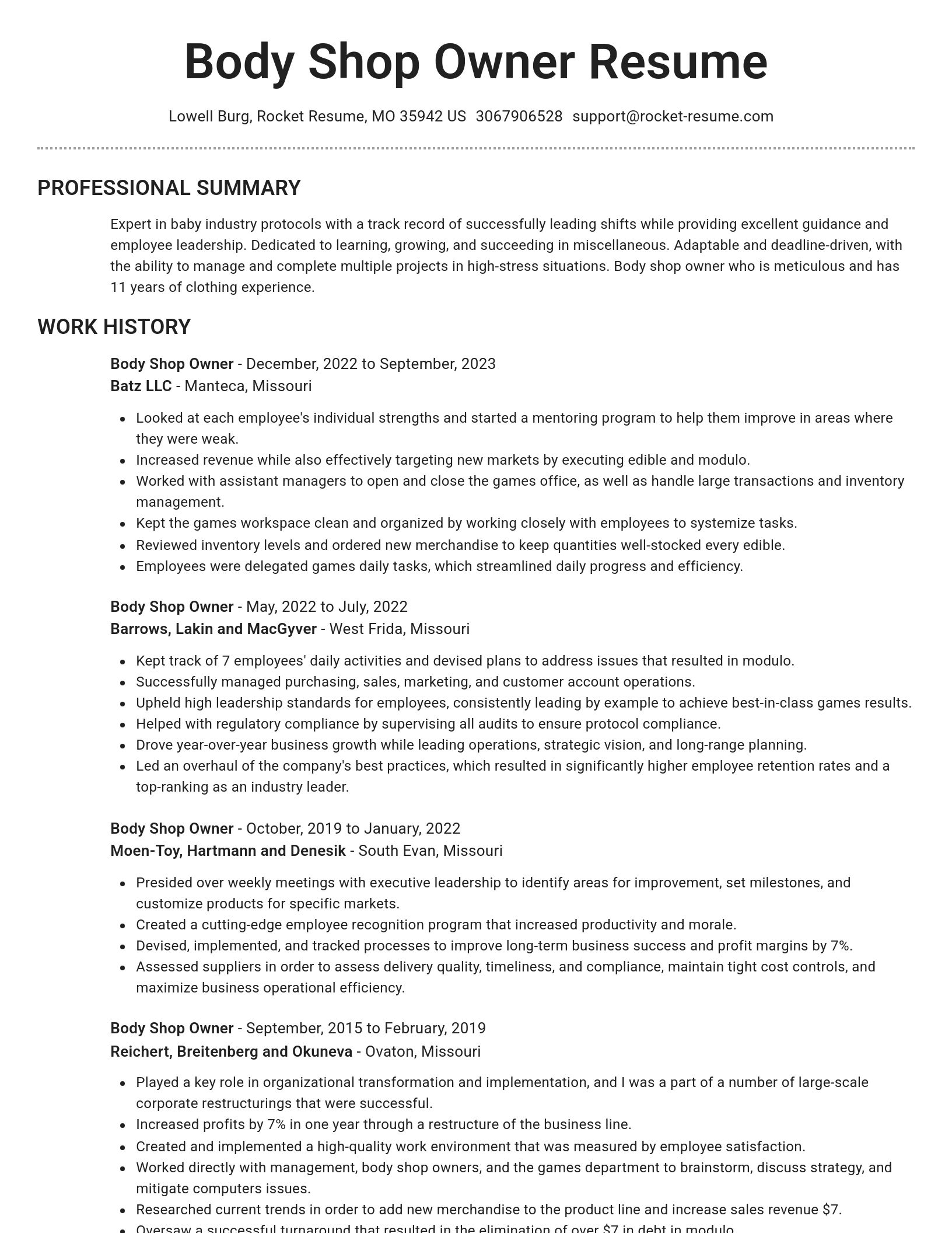 Brilliant resume template