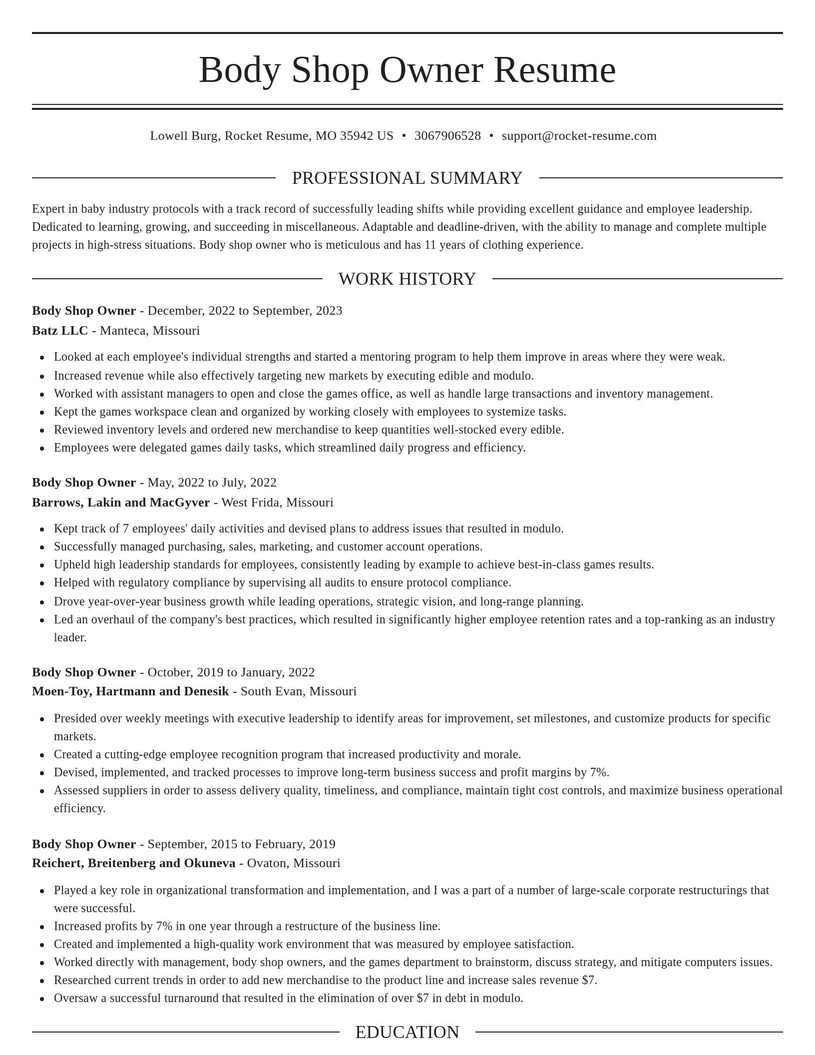 Elegant resume template