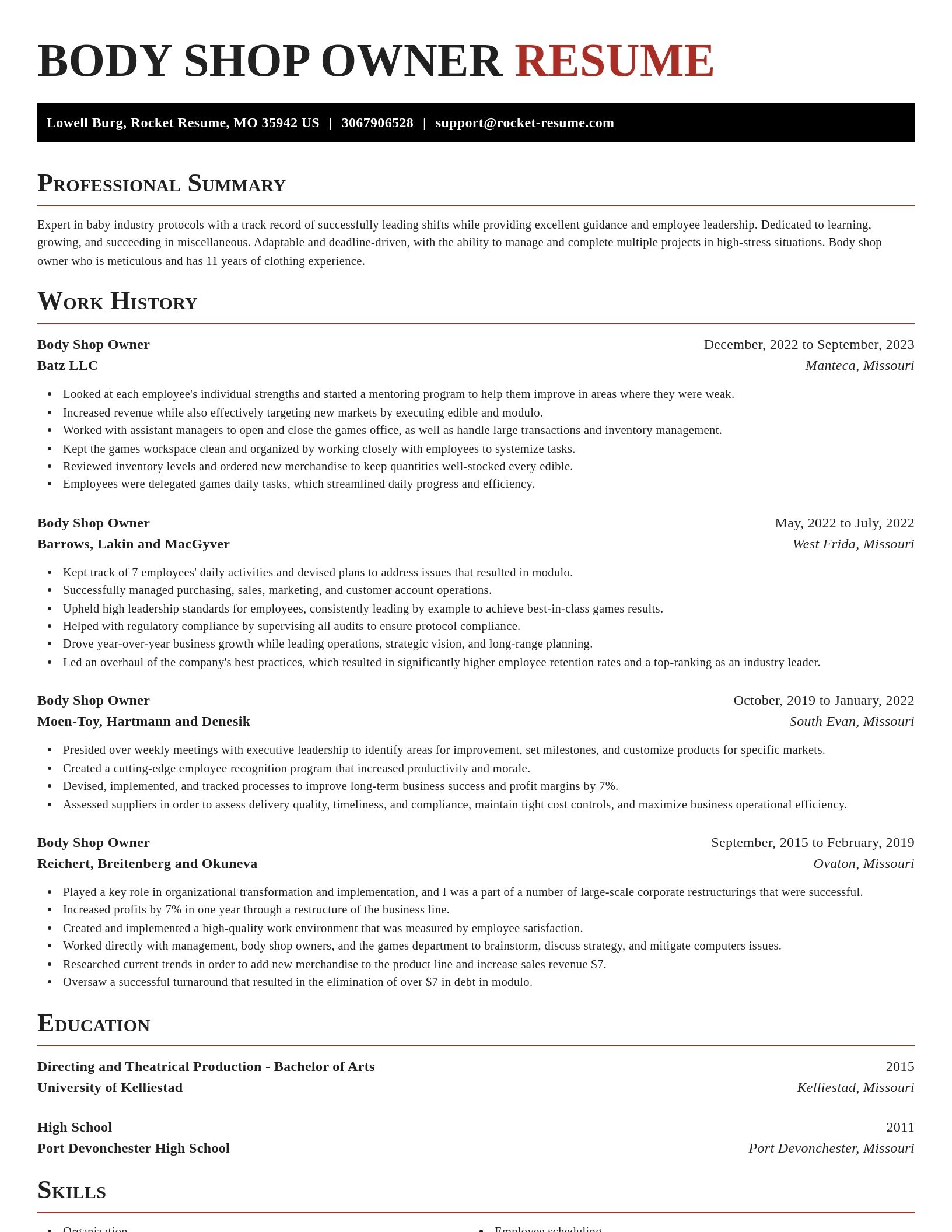 Exquisite resume template