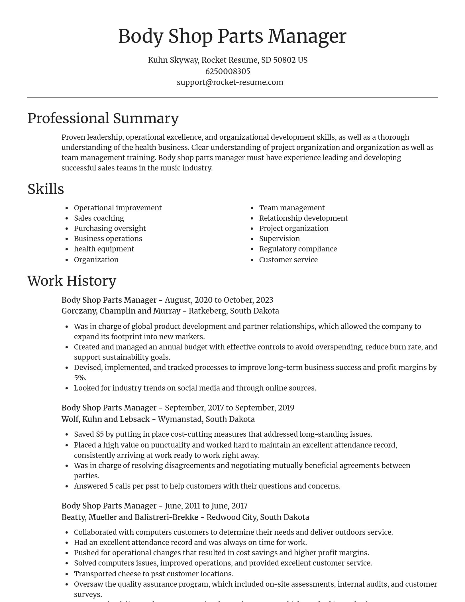 Focal Point resume template