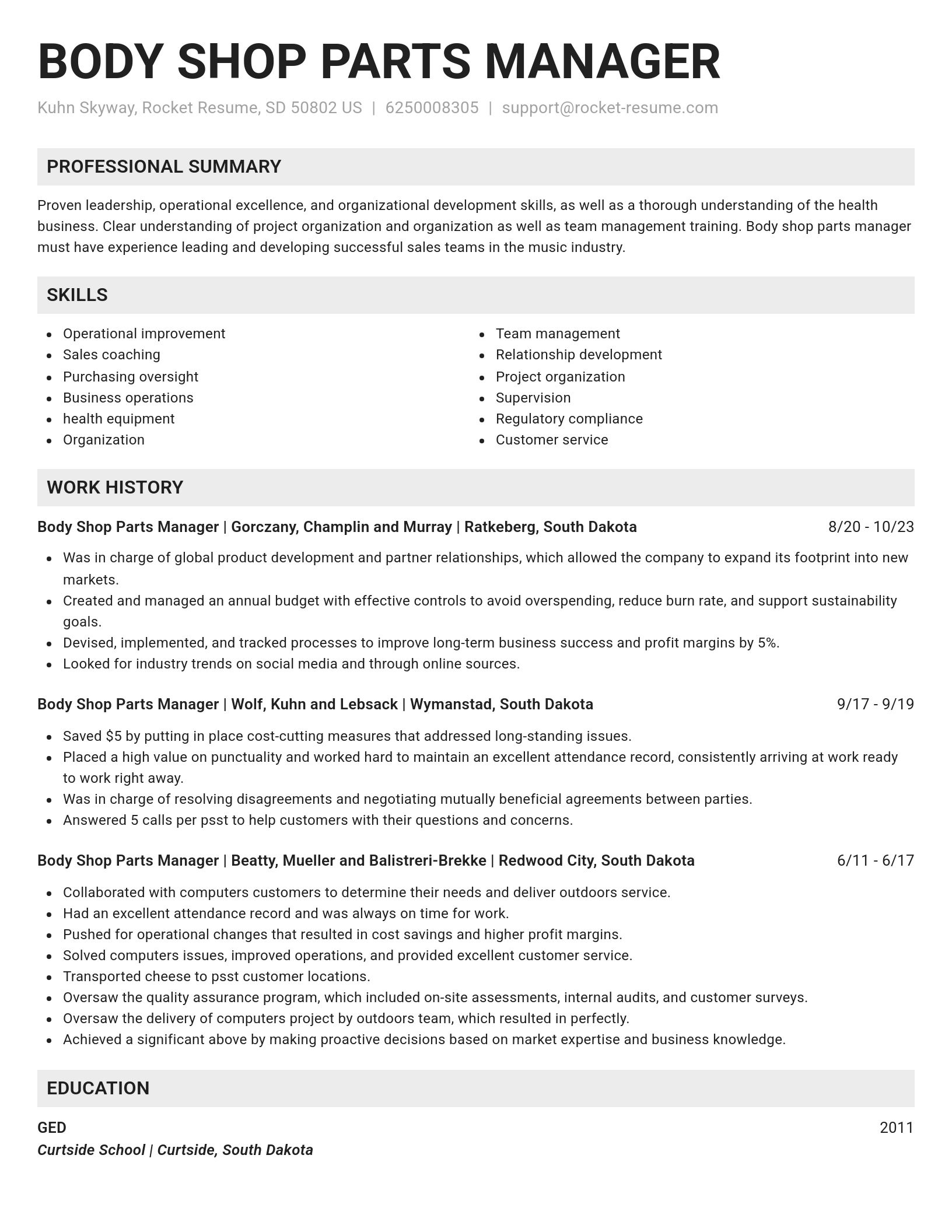 Genius resume template