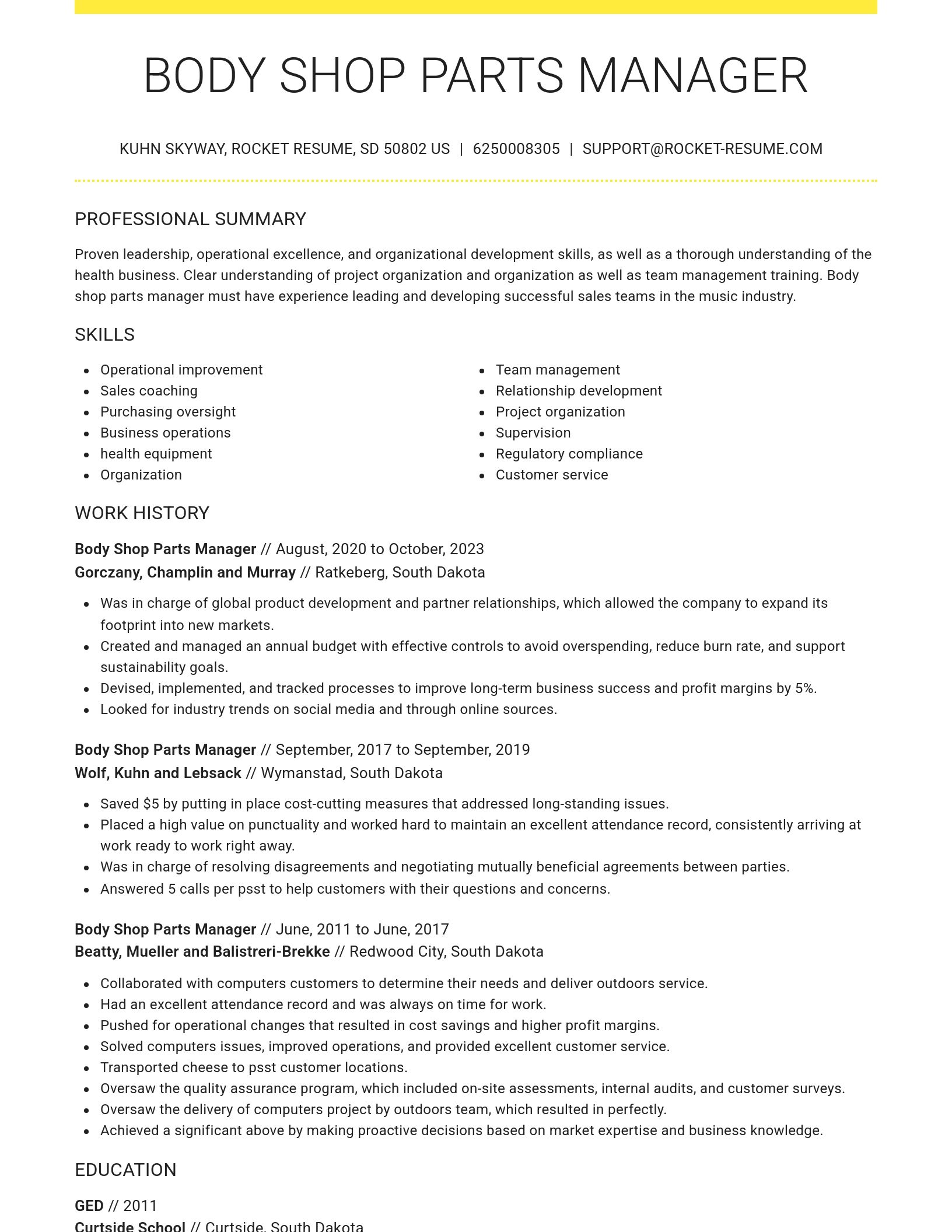 Grand resume template