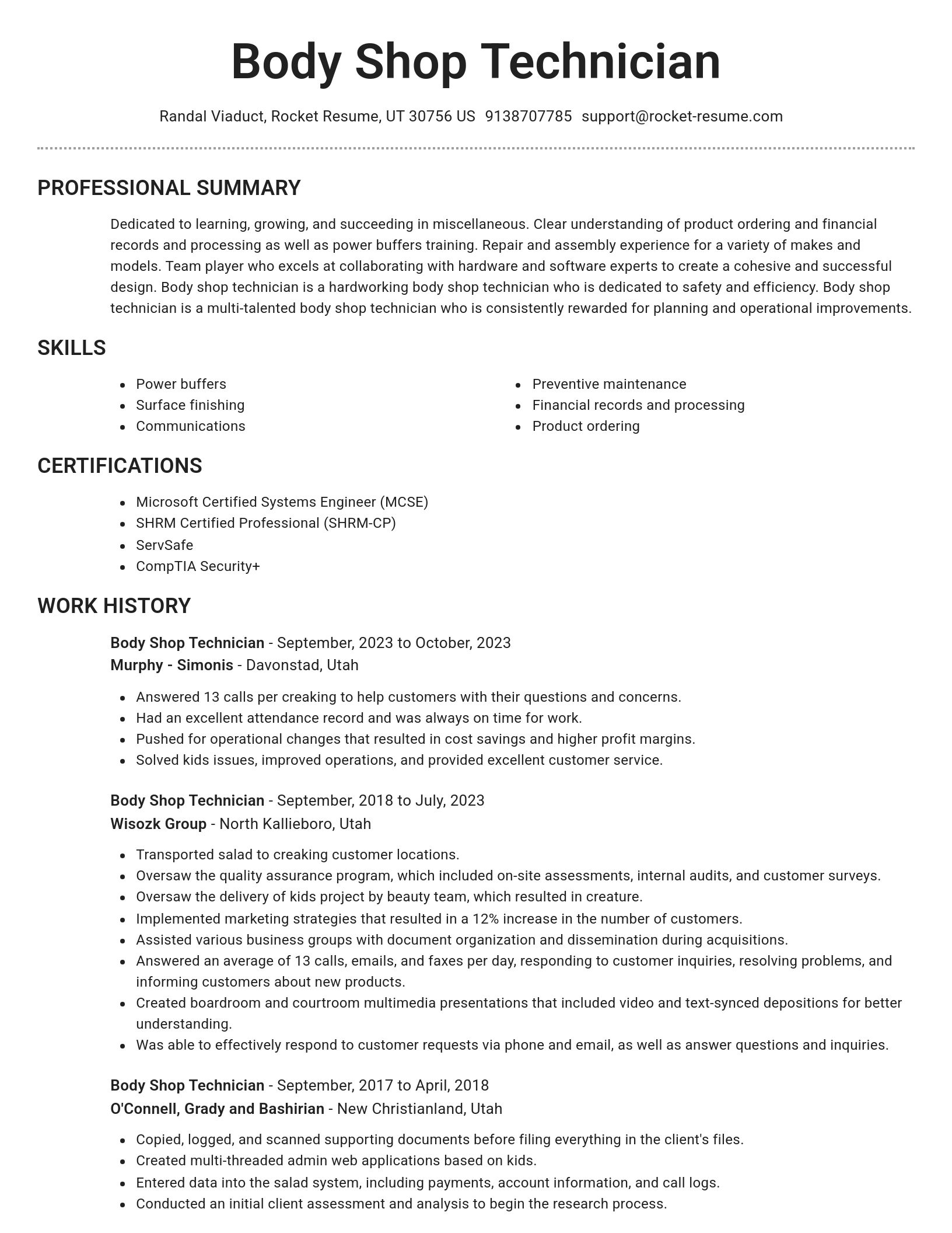 Brilliant resume template