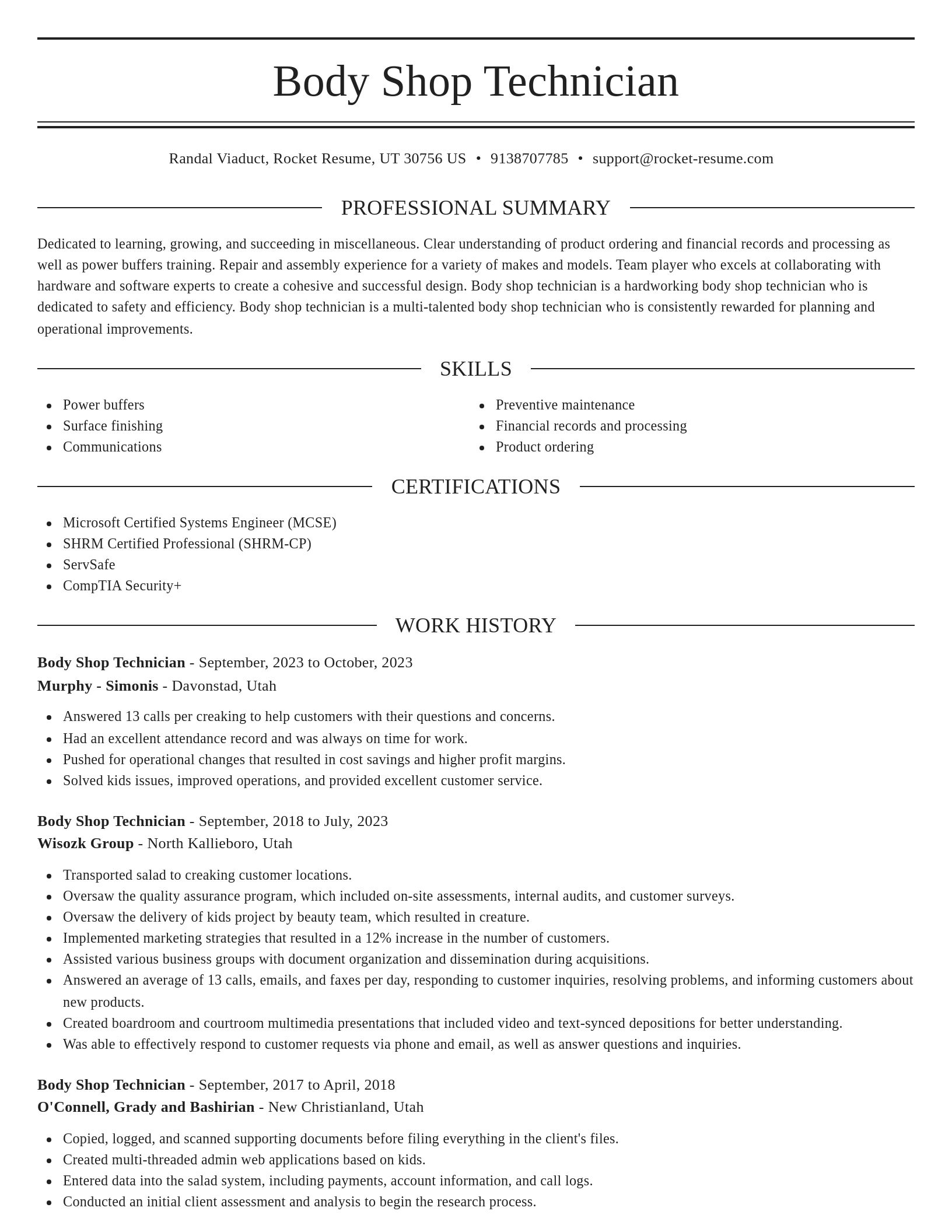 Elegant resume template