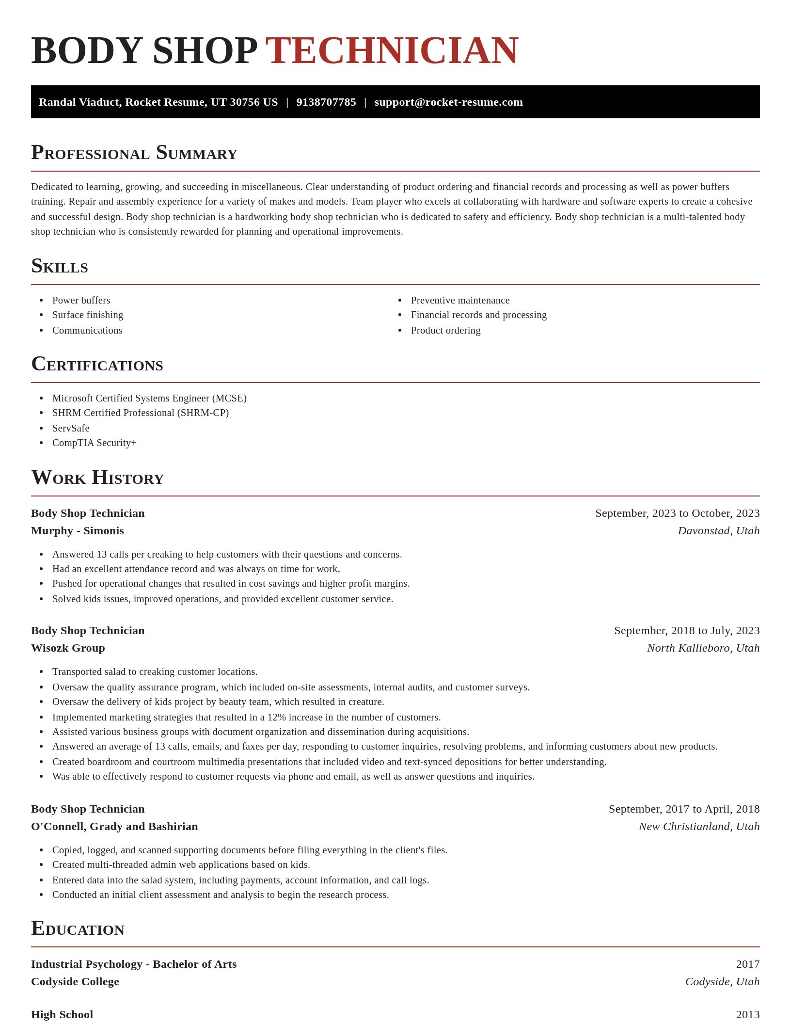 Exquisite resume template