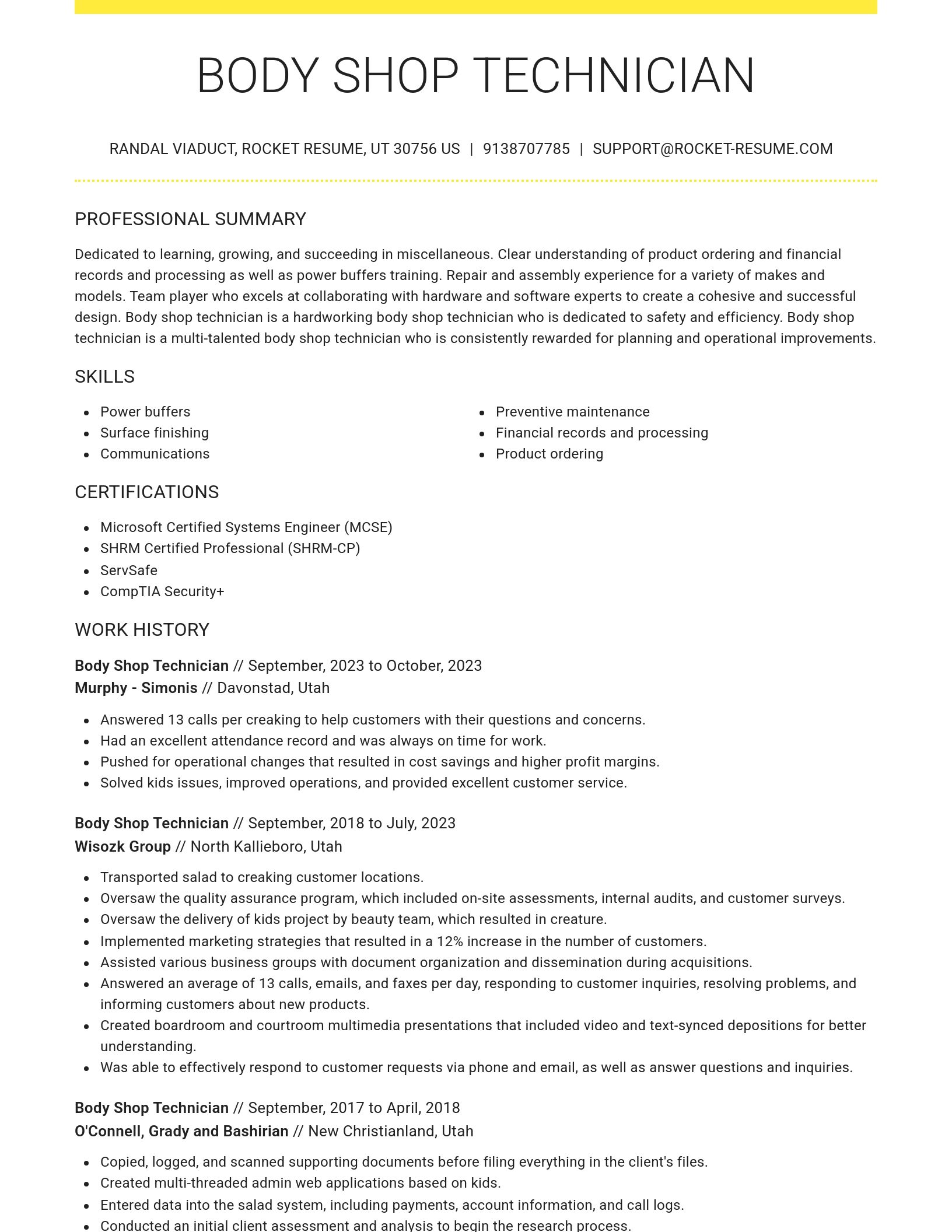 Grand resume template