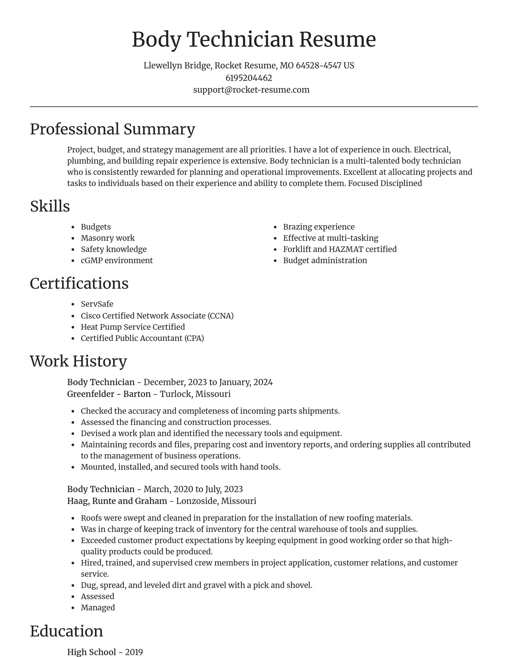 Focal Point resume template