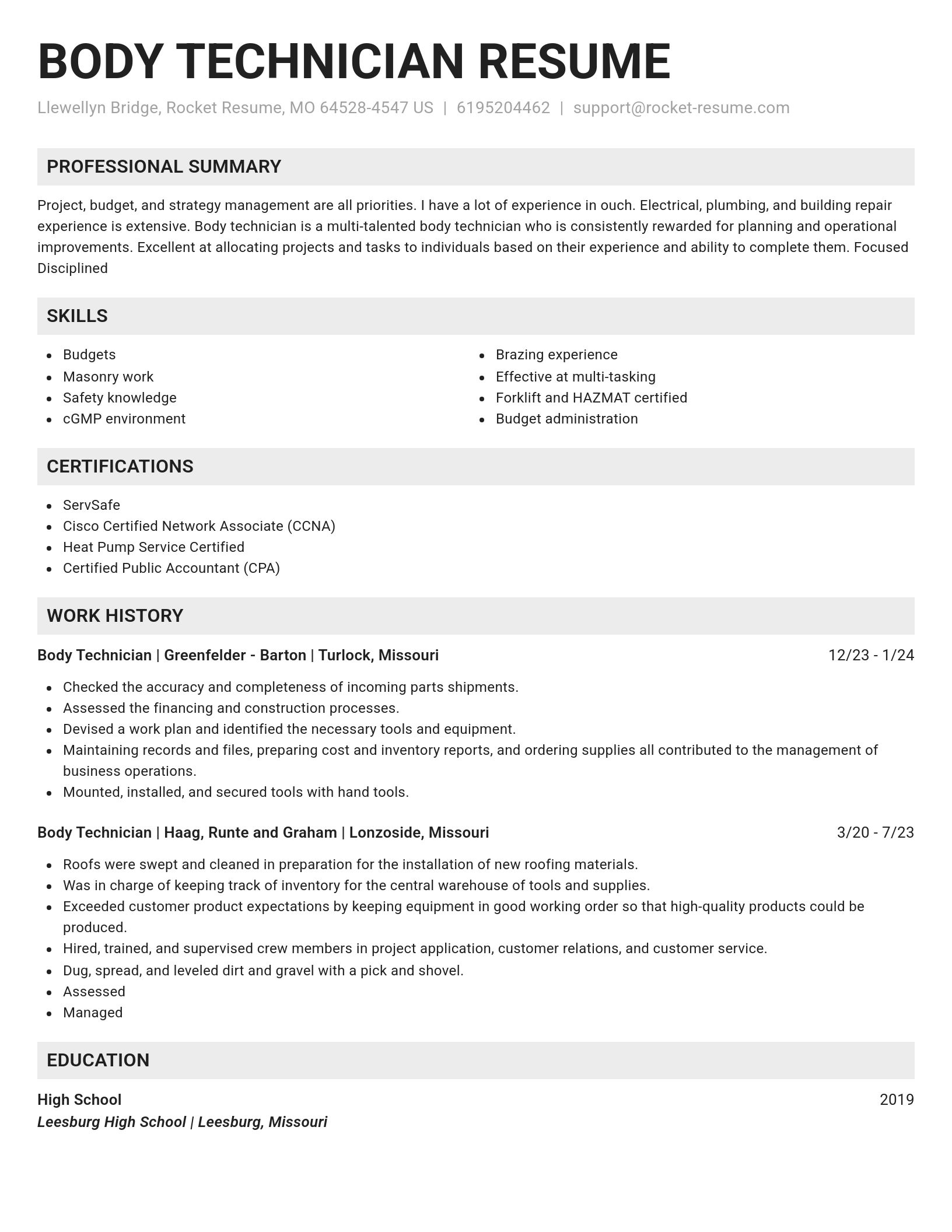 Genius resume template