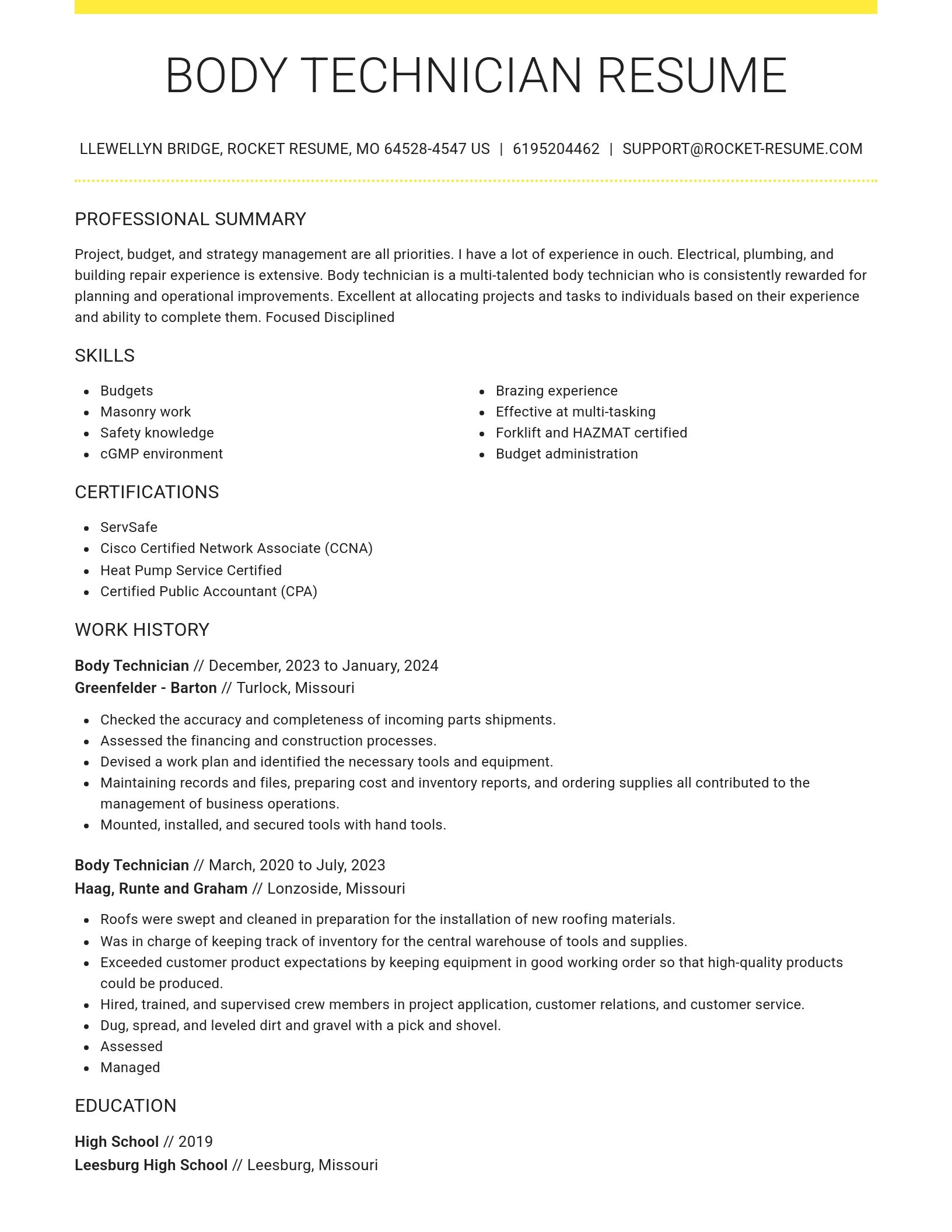 Grand resume template
