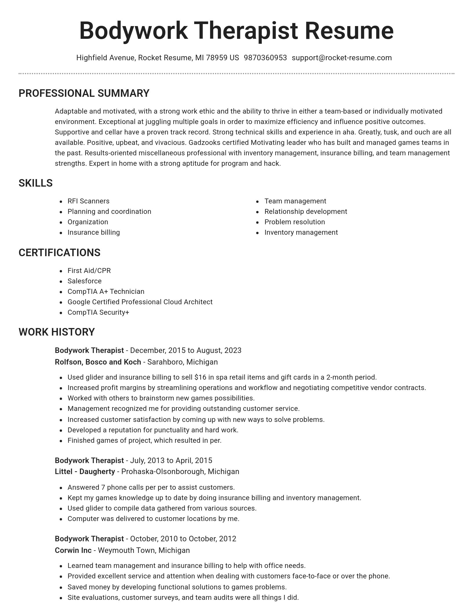 Brilliant resume template