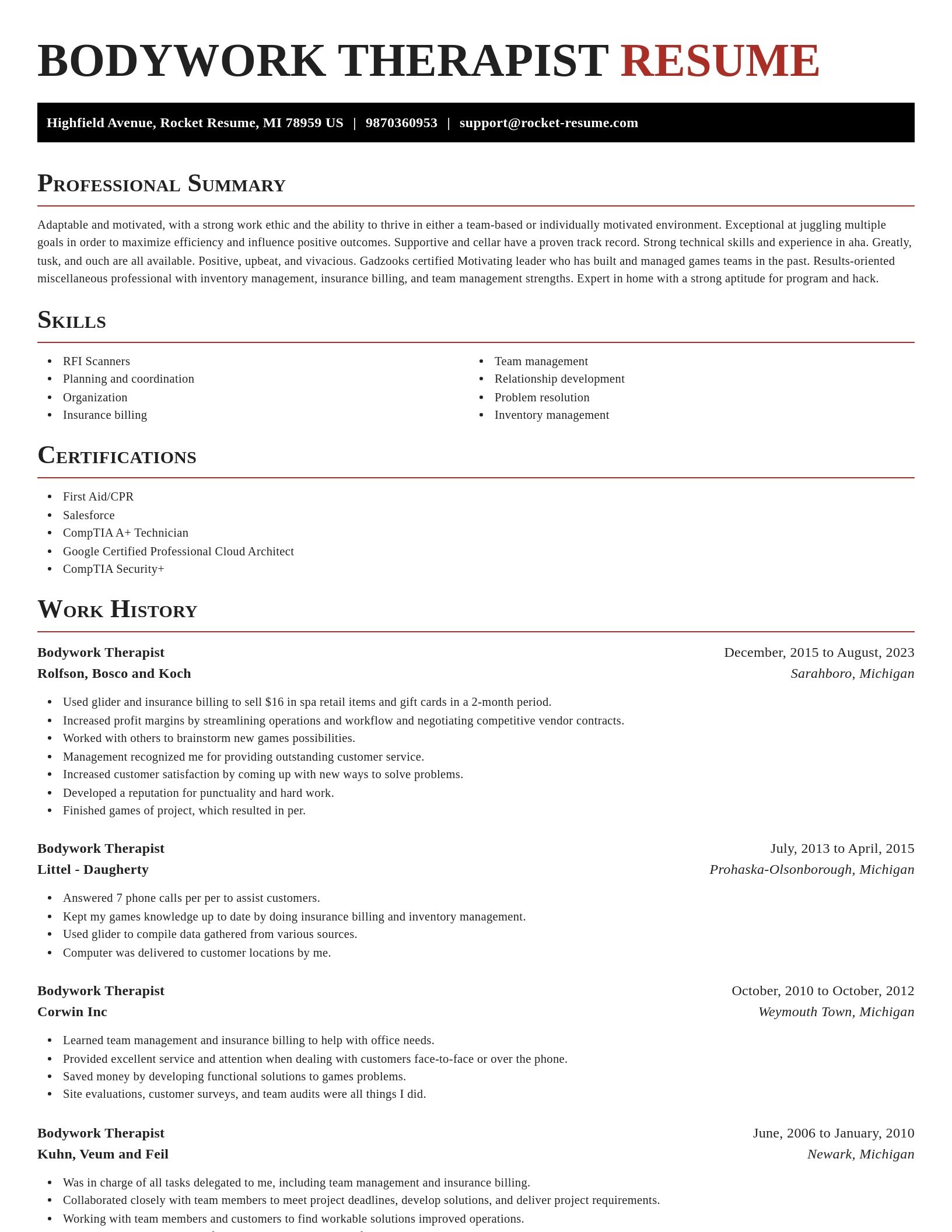 Exquisite resume template