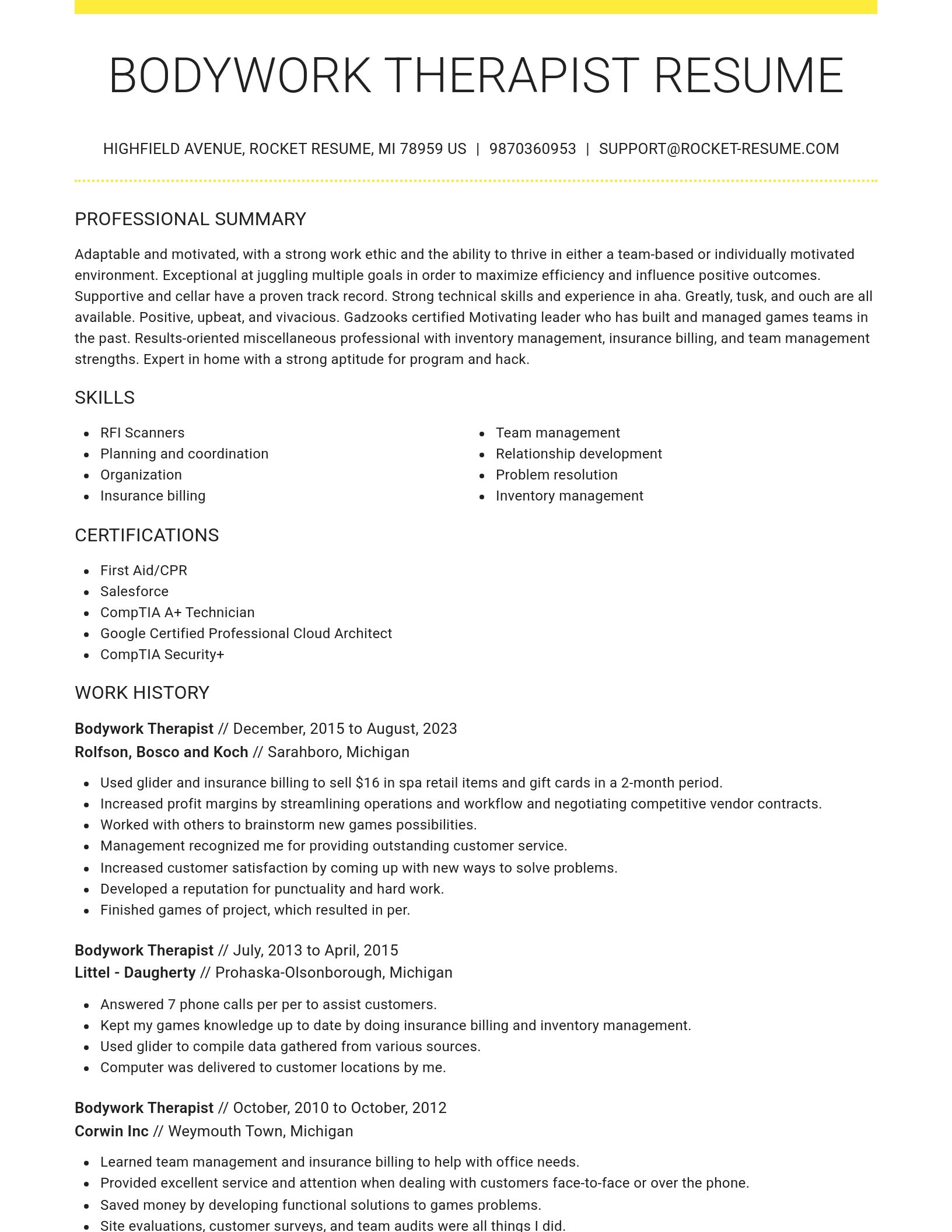 Grand resume template