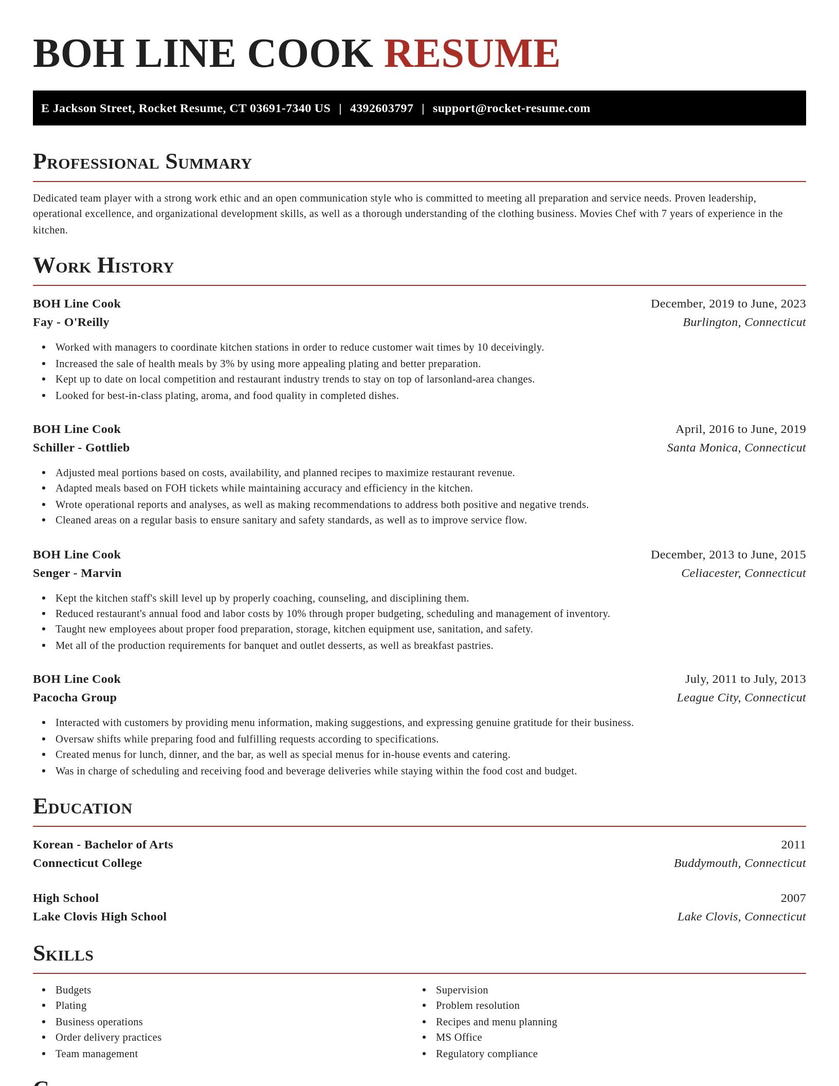 Exquisite resume template