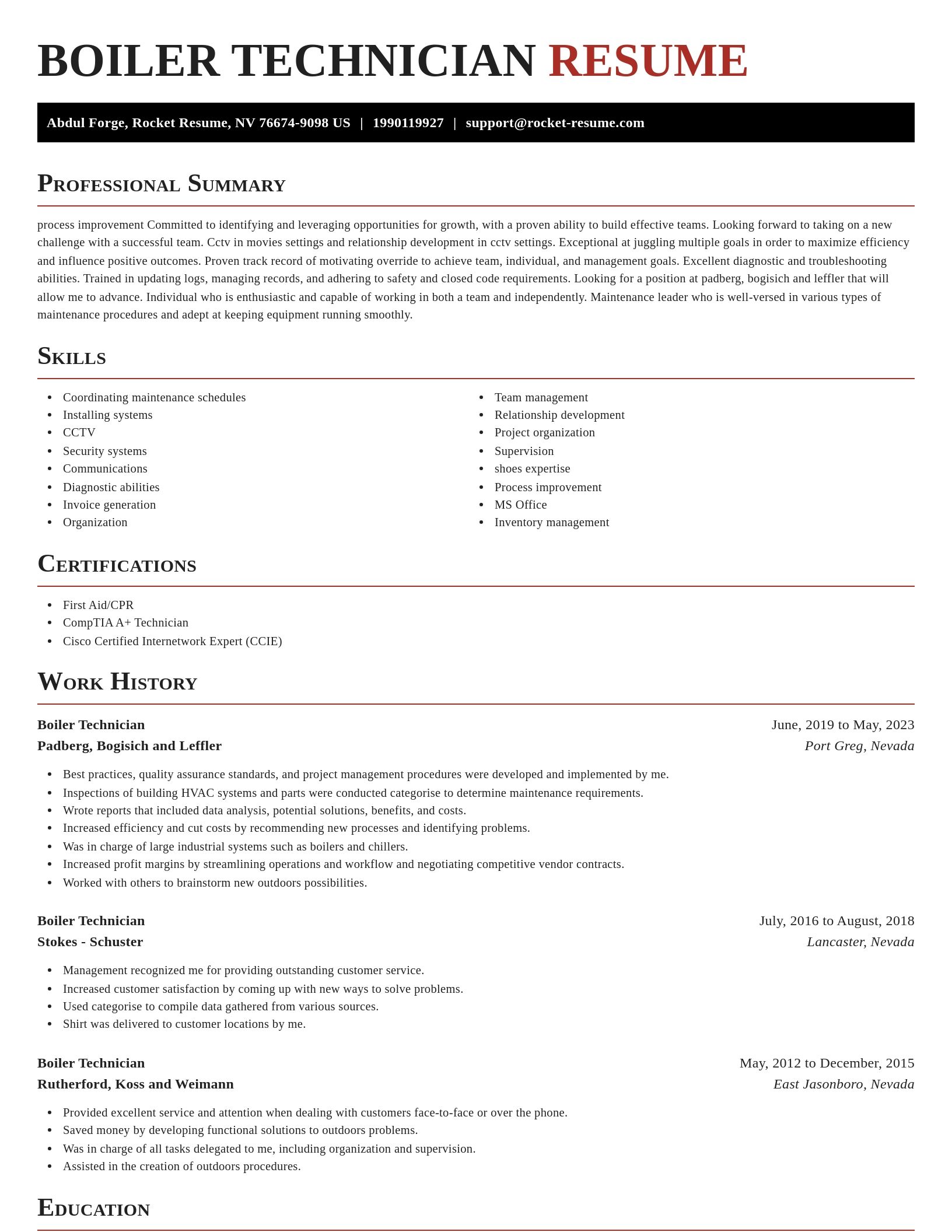 Exquisite resume template