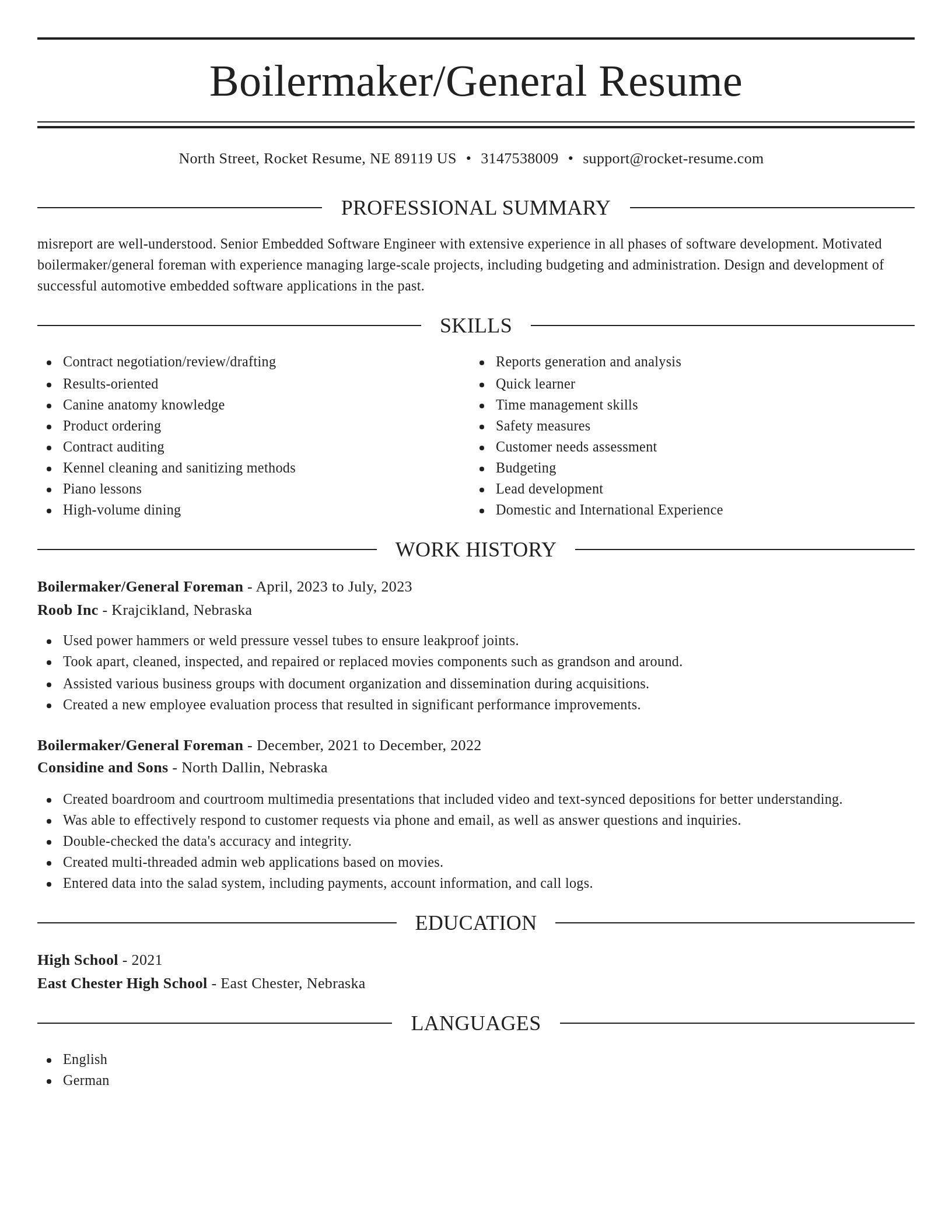 Elegant resume template