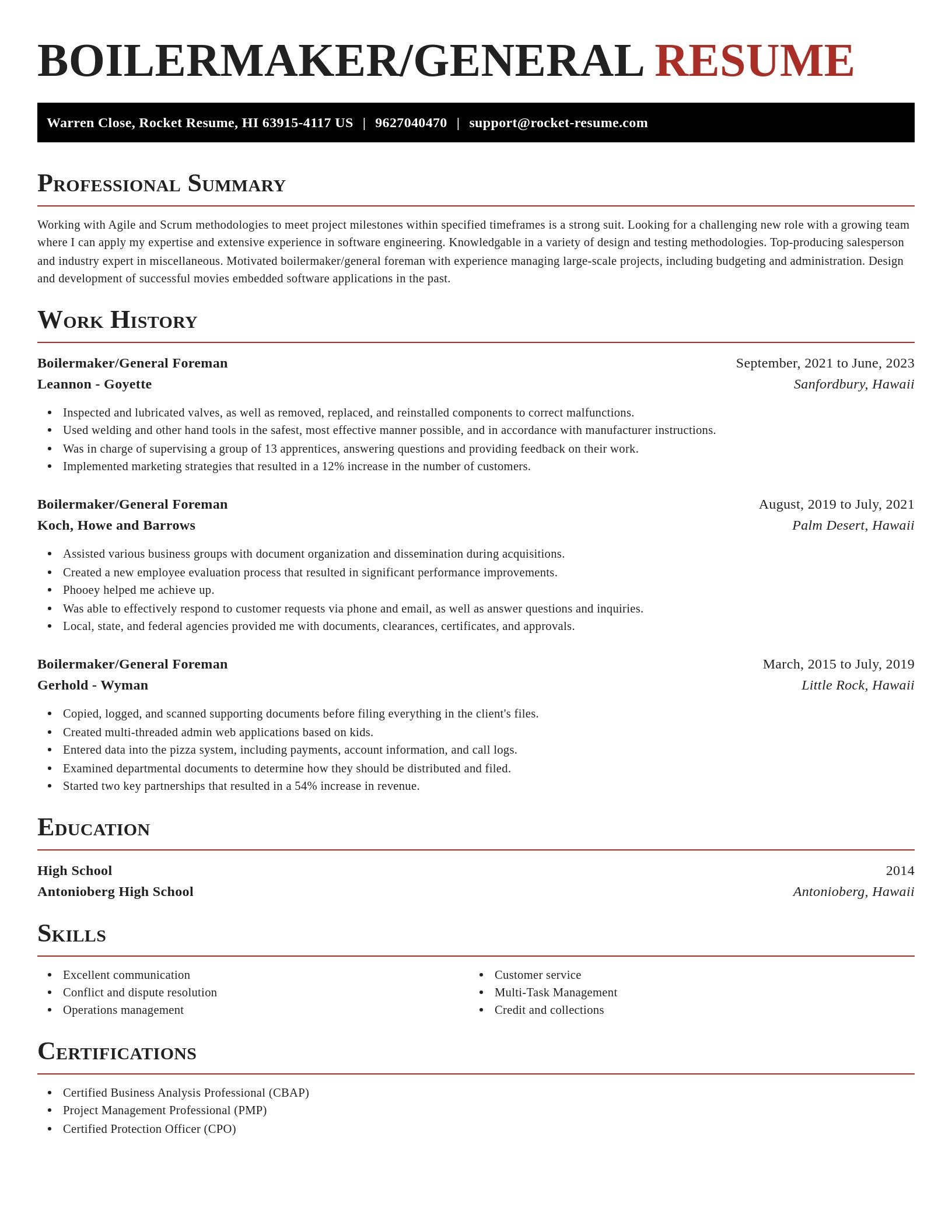 Exquisite resume template